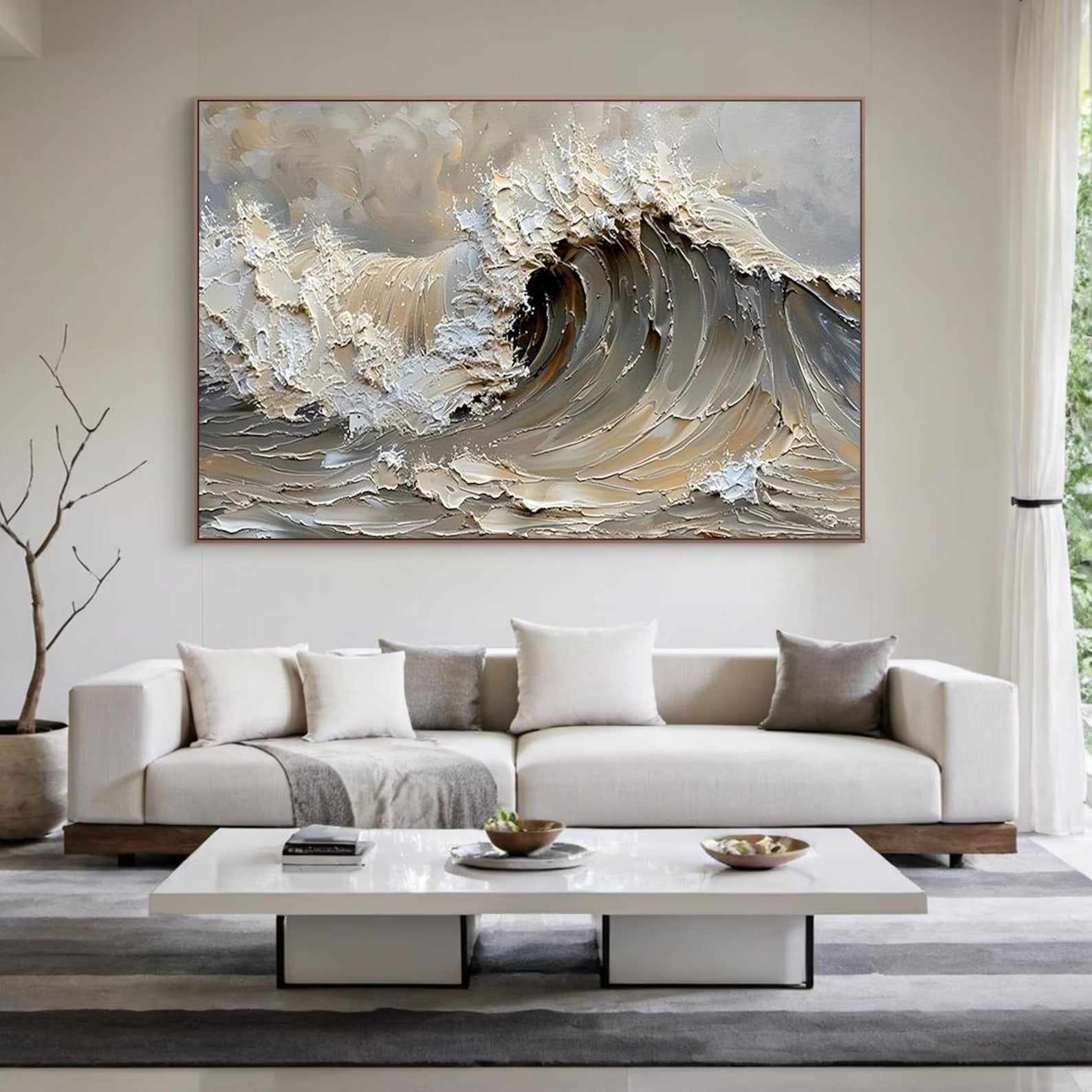 Crest - Large Textured Painting