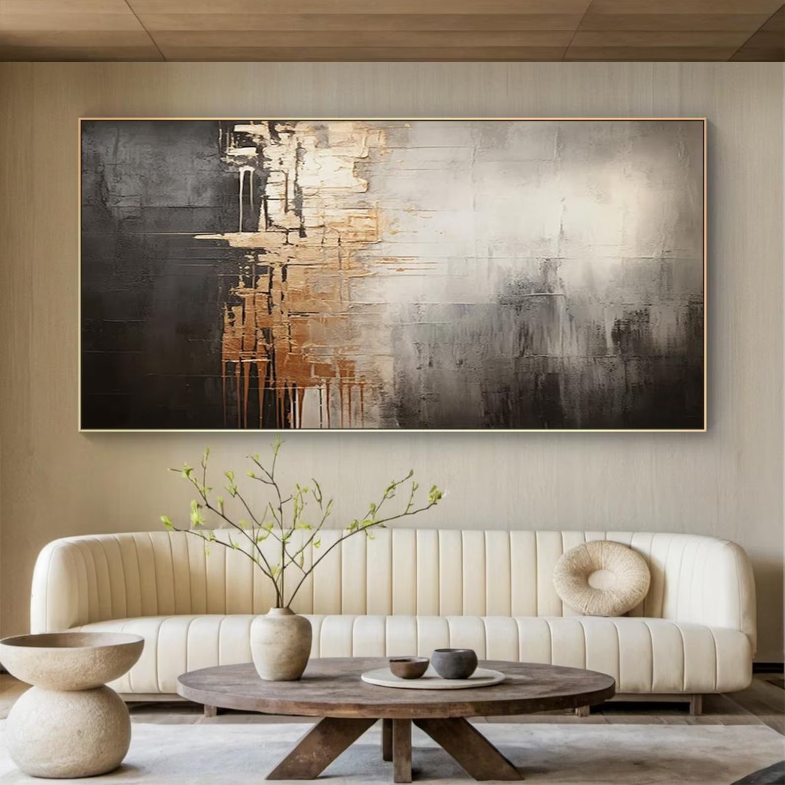 Boundless Calm - Large Abstract Textured Painting