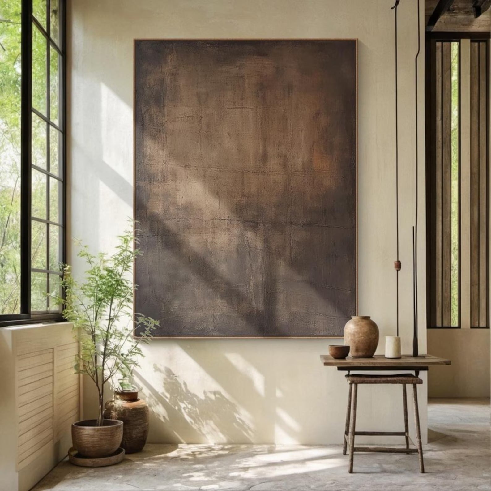 Deep Breath - Large Abstract Textured Painting