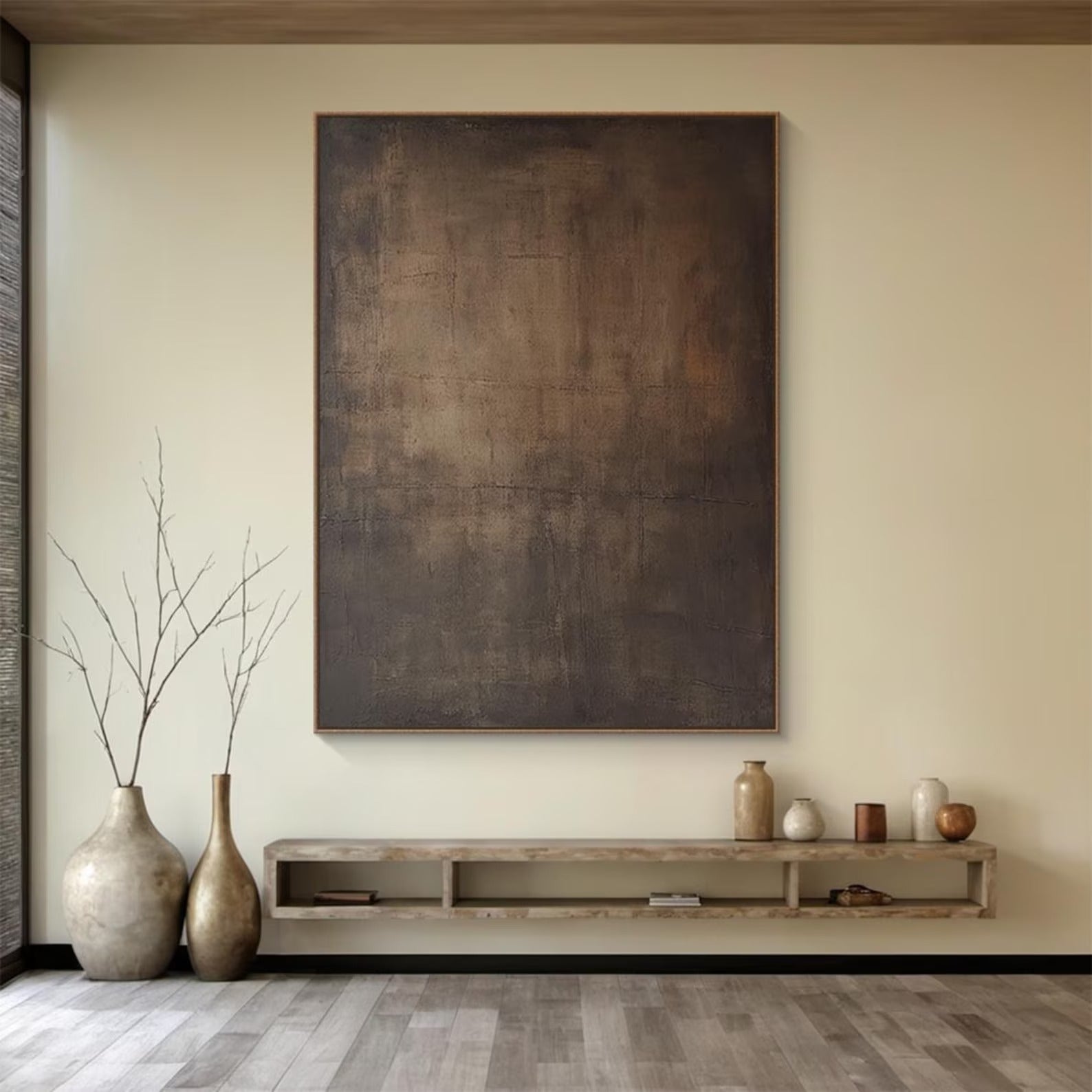 Deep Breath - Large Abstract Textured Painting