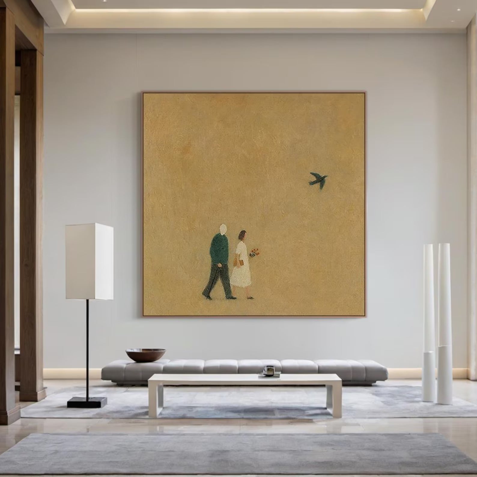 Two Old Souls - Large Abstract Textured Painting
