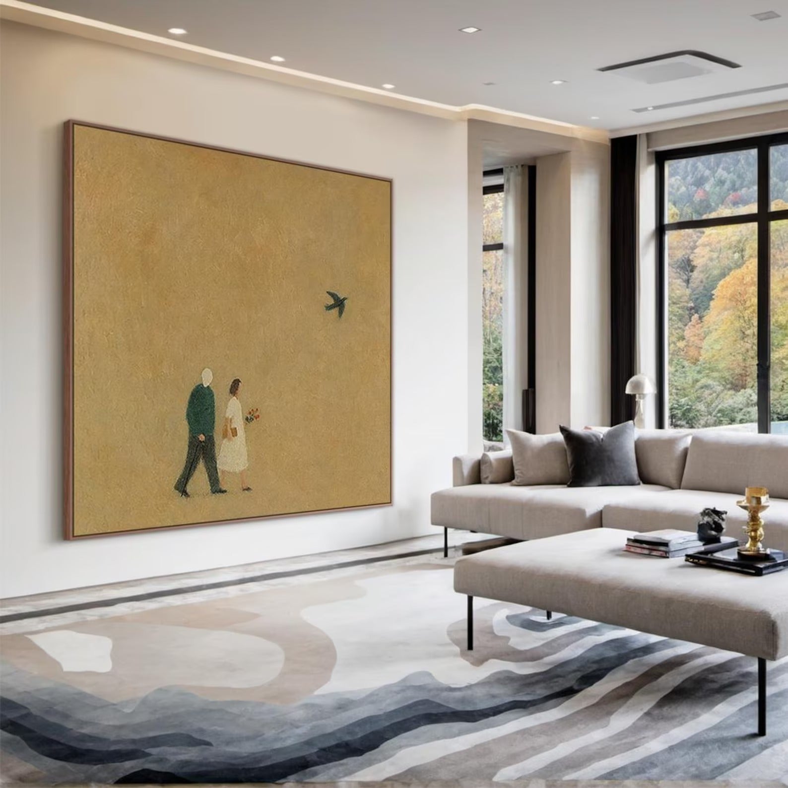 Two Old Souls - Large Abstract Textured Painting