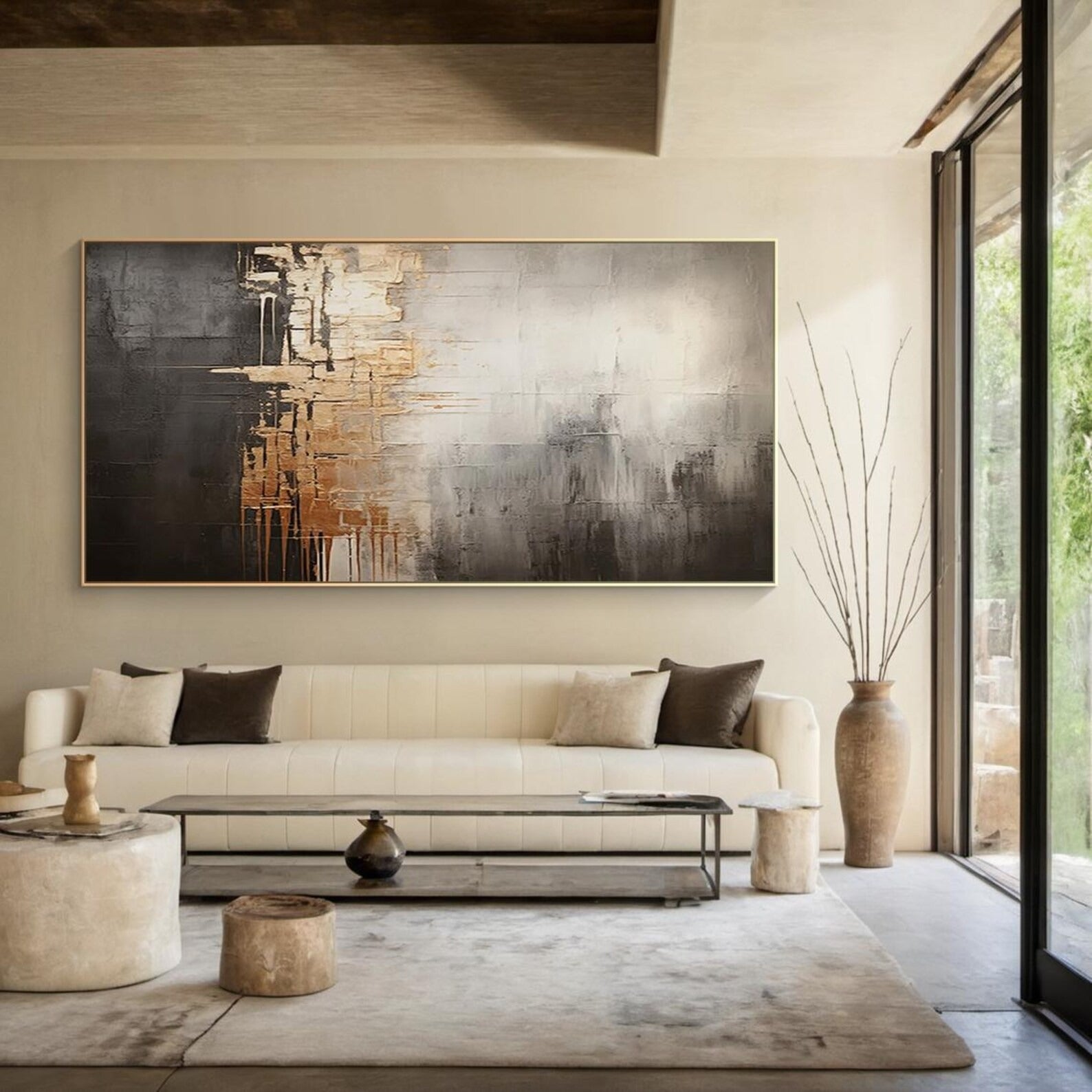Boundless Calm - Large Abstract Textured Painting
