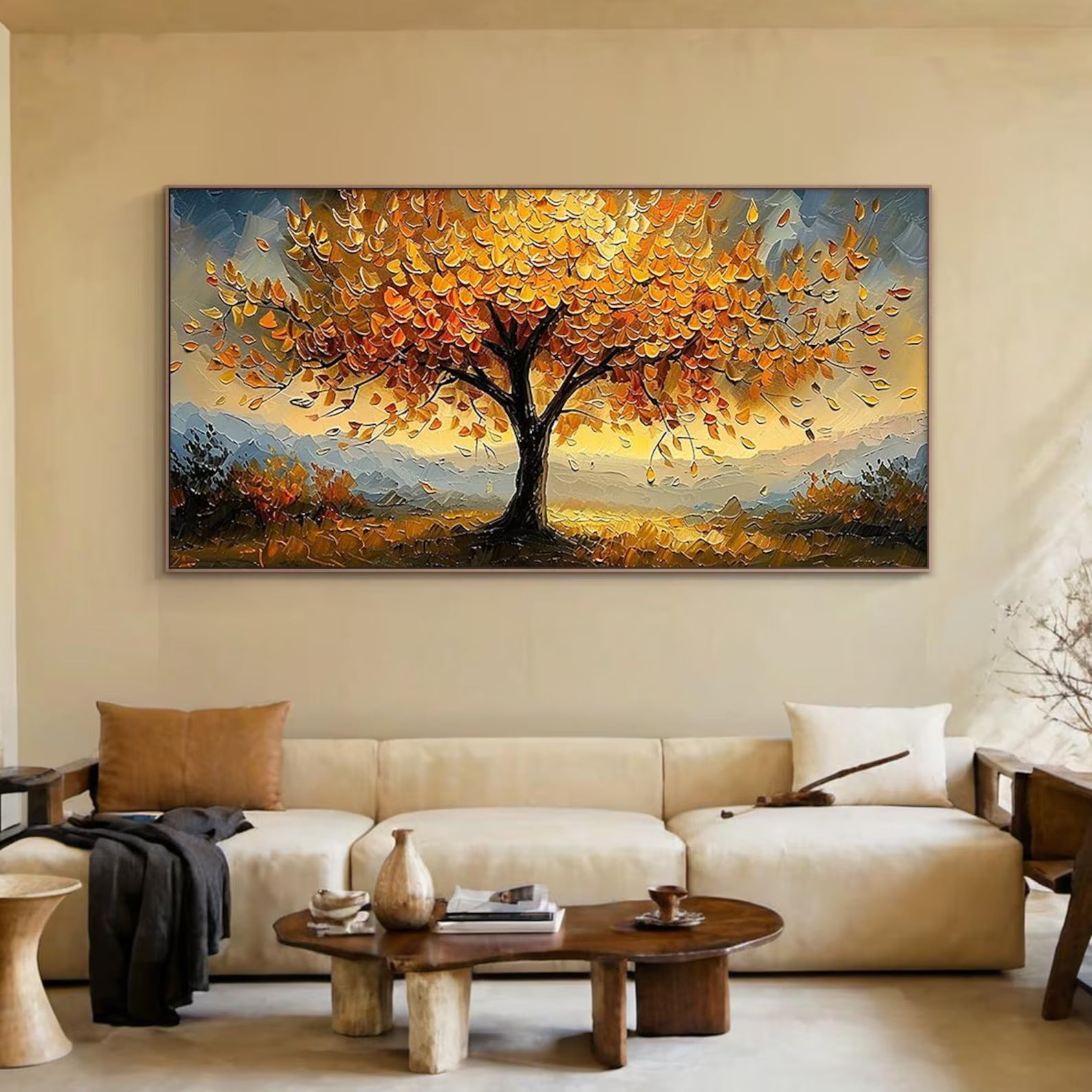 The Luminous Leaves - Large Textured Painting