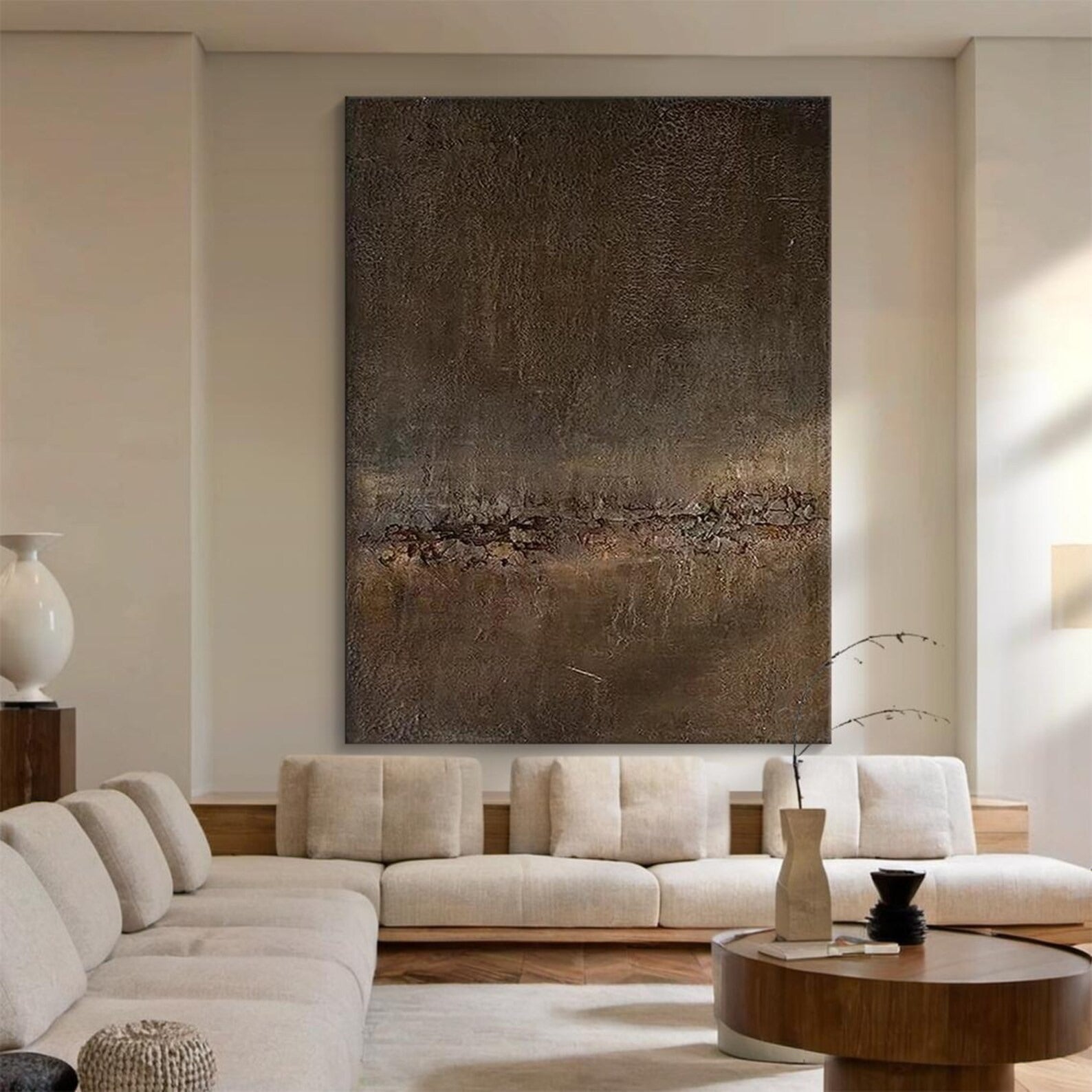 Warm Earth - Large Abstract Textured Painting
