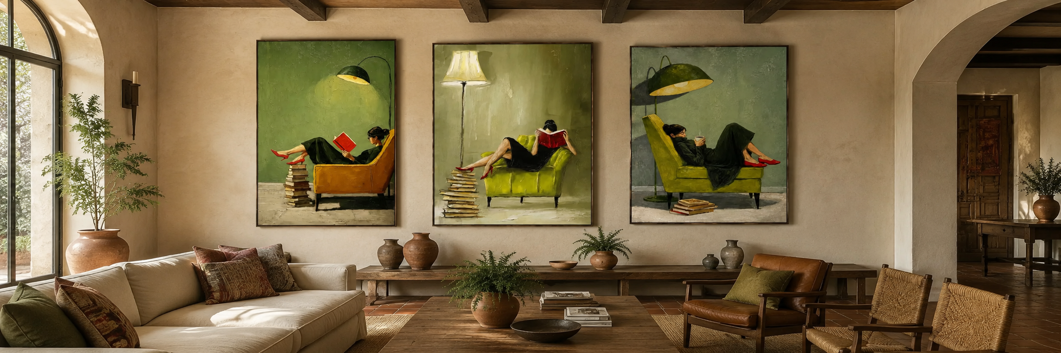 Vintage Reading Wall Art