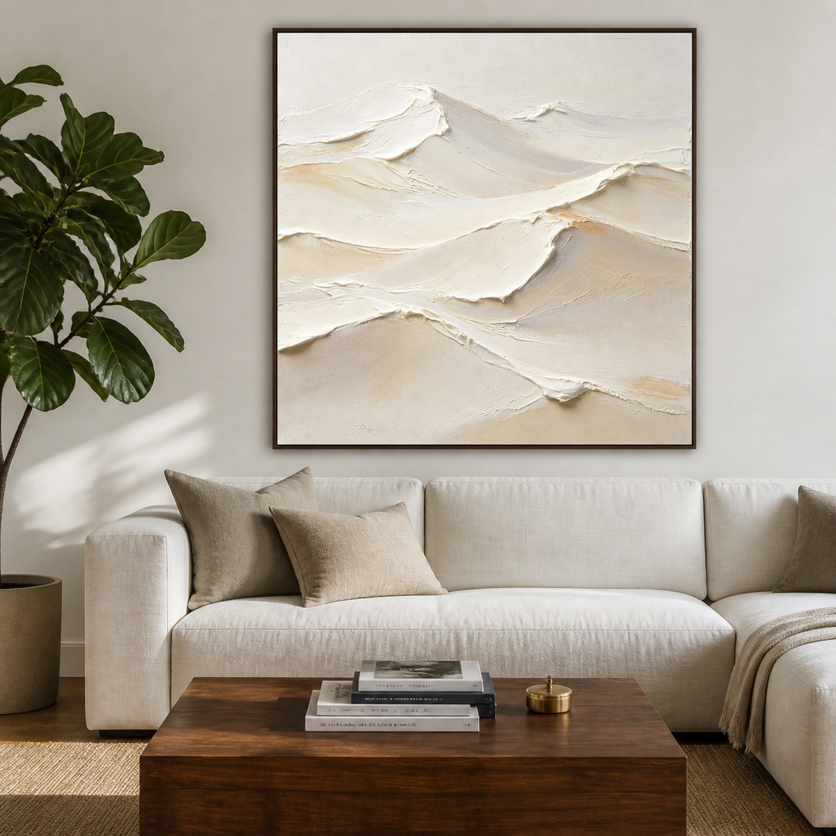 Neutral Textured Wall Art | Ivory Drift
