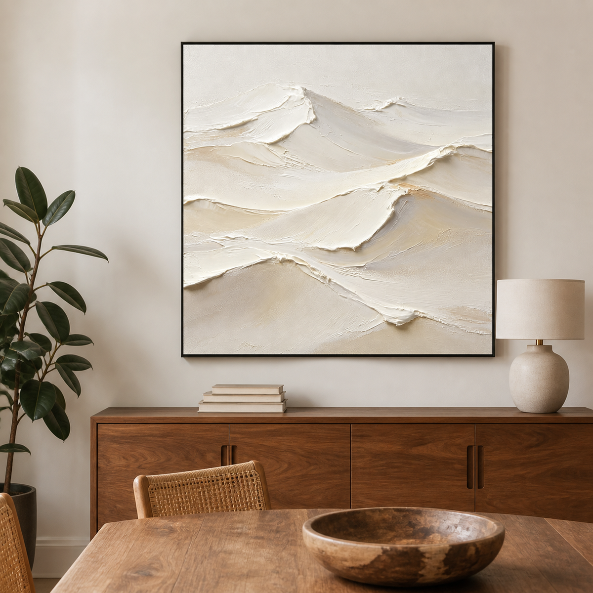 Neutral Textured Wall Art | Ivory Drift