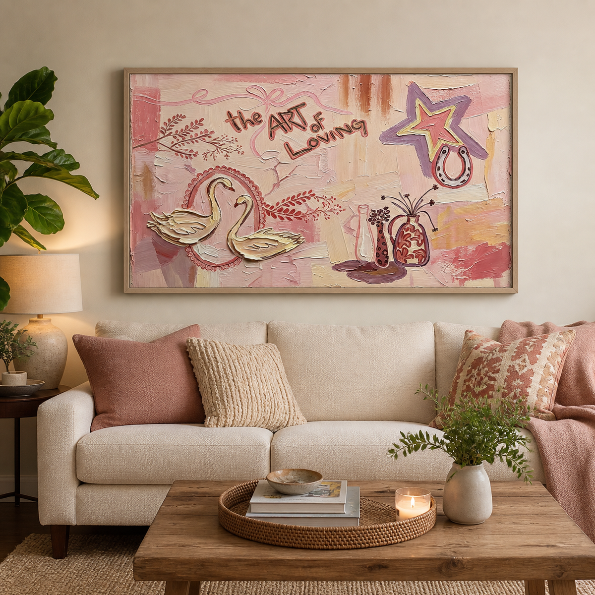 Pink Swan Wall Art | The Art of Loving
