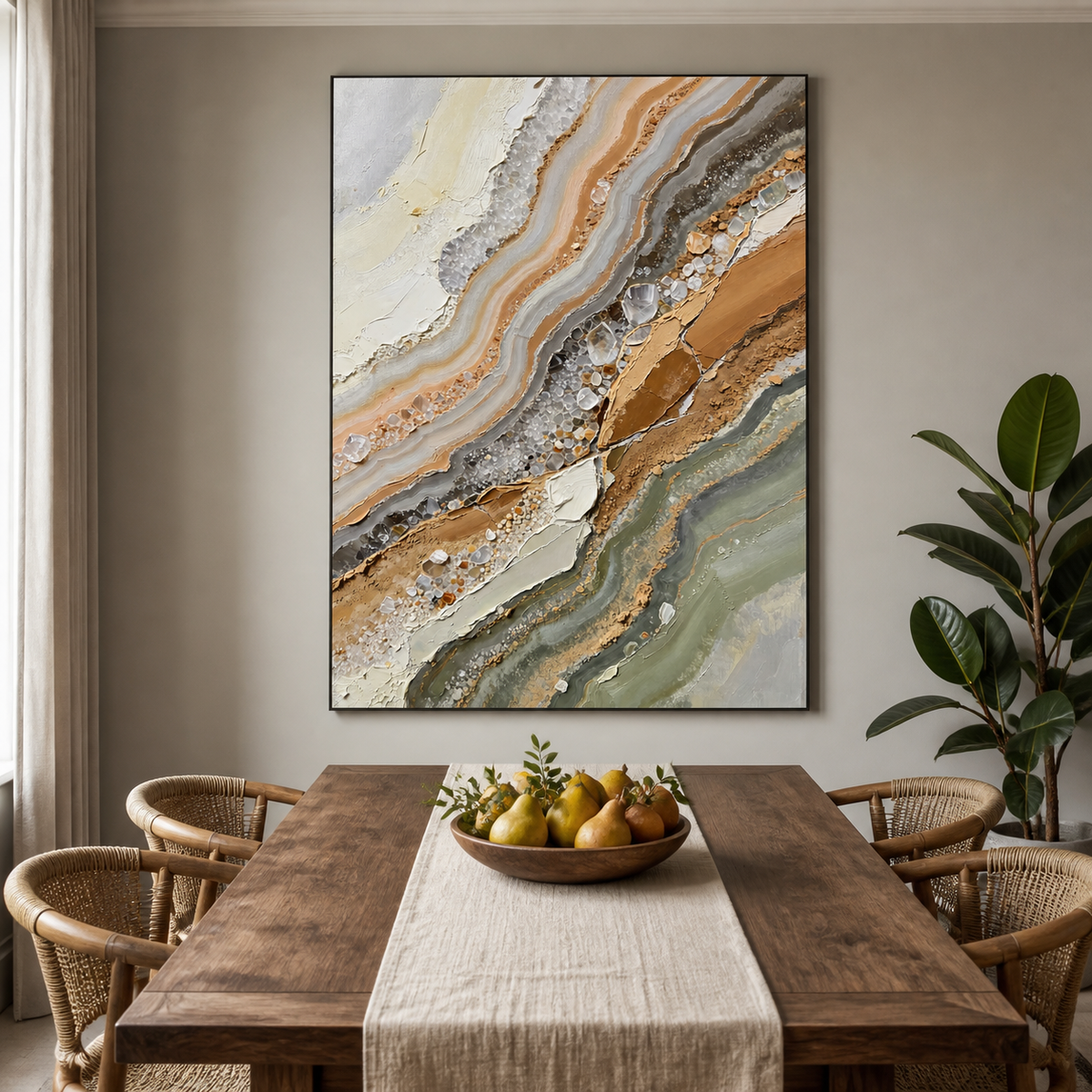Neutral Textured Wall Art | Mineral Veins