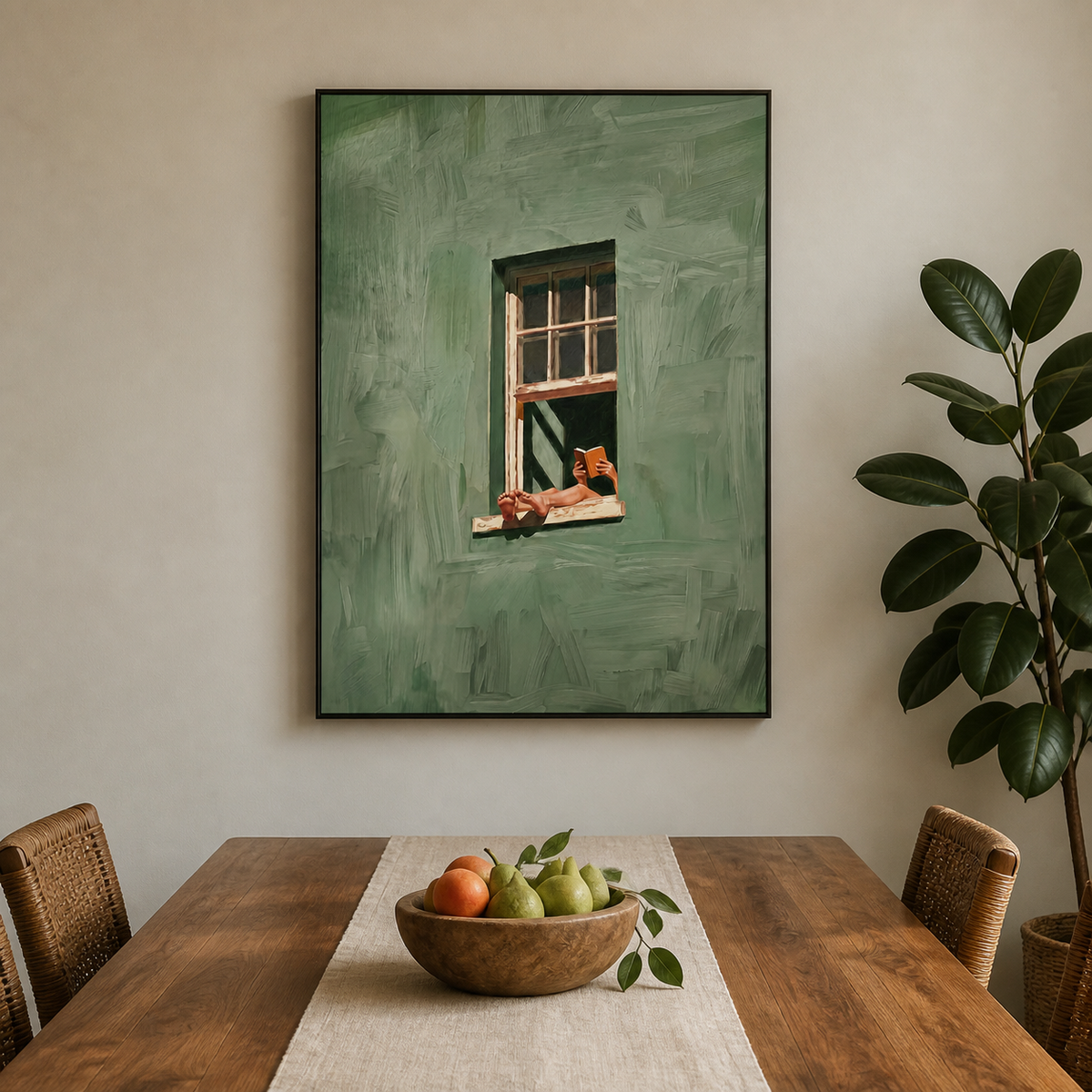 Reading by the Window Wall Art | Quiet Chapter