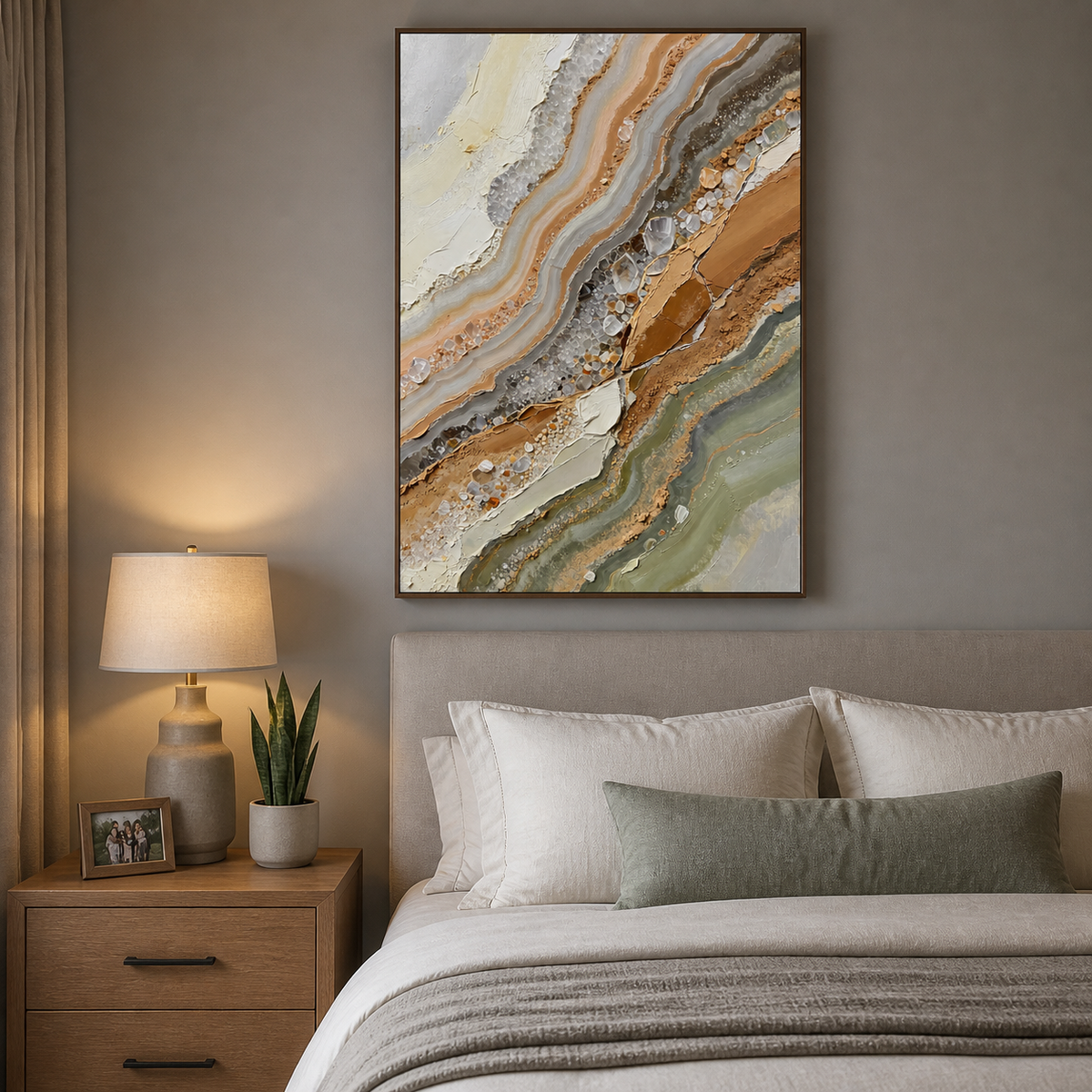 Neutral Textured Wall Art | Mineral Veins