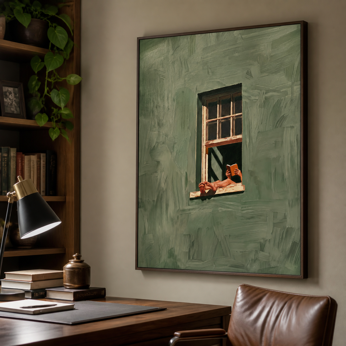 Reading by the Window Wall Art | Quiet Chapter