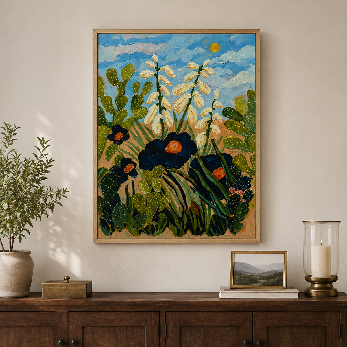 Cactus Wall Art | Desert Garden in Bloom