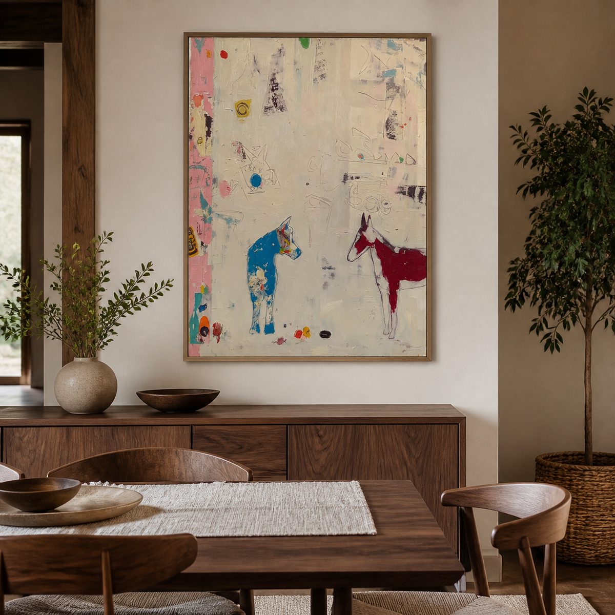 Abstract Horse Wall Art | Two Horses in the Gallery