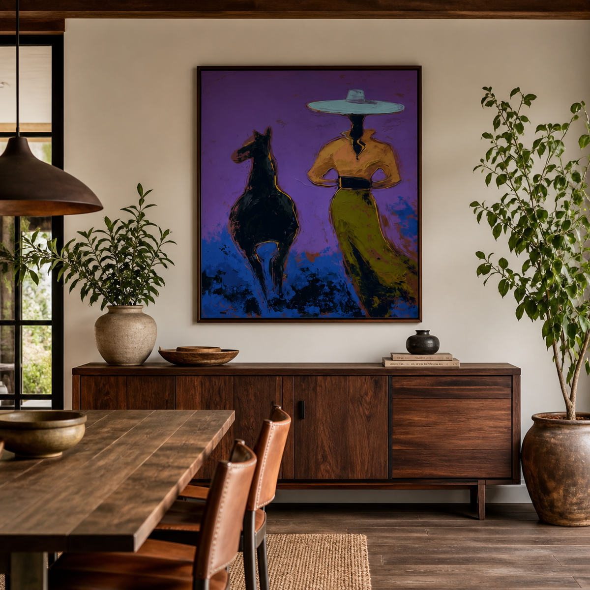 Cowgirl and Horse Wall Art | Violet Range
