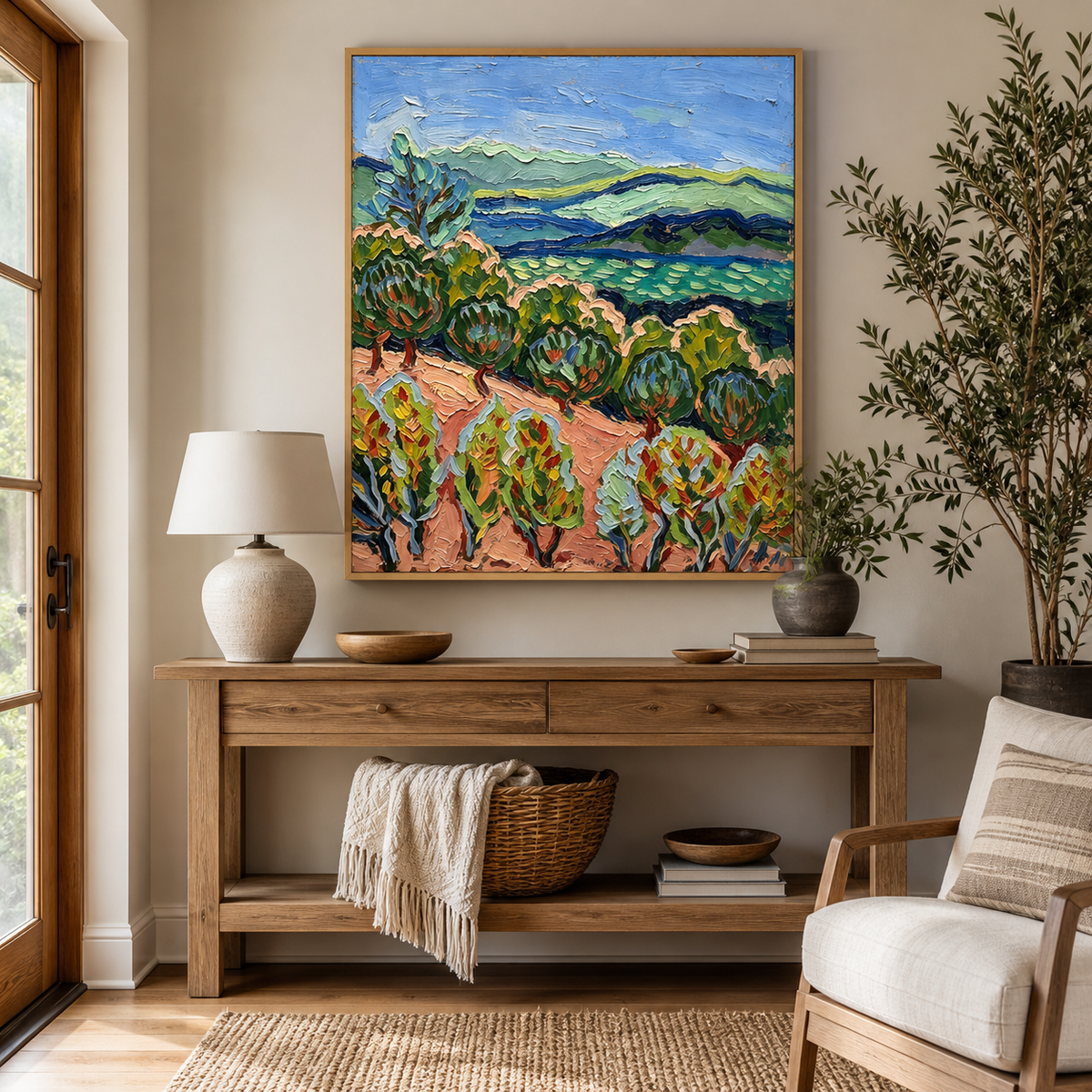 Colorful Vineyard Wall Art | Hills in Motion