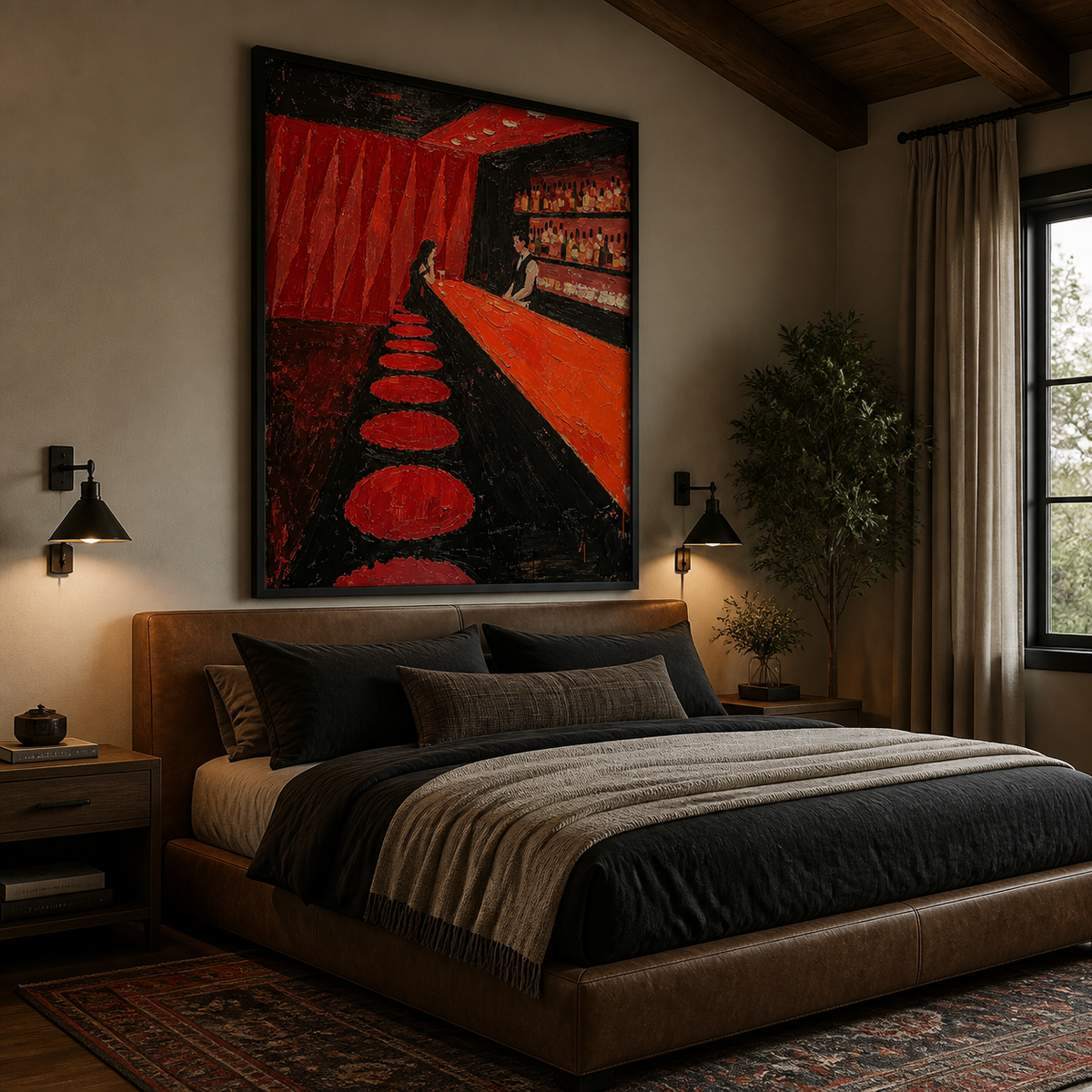Red Bar Wall Art | After Midnight