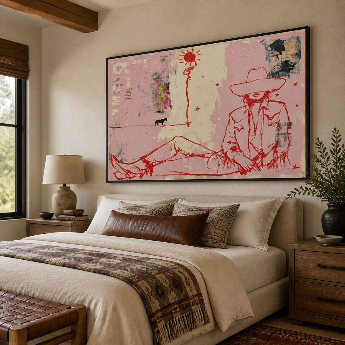 Pink Cowboy Wall Art | Desert Daydream