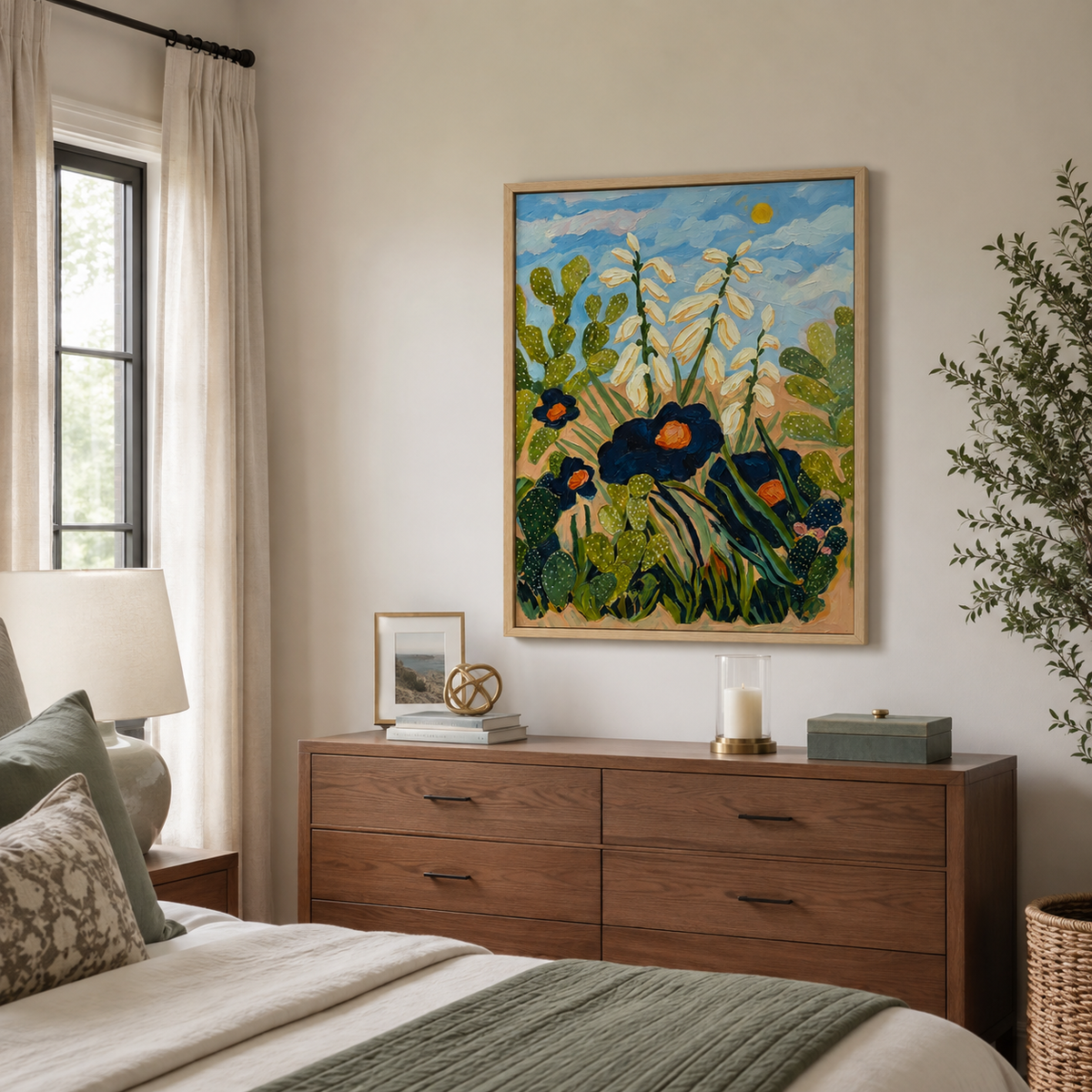 Cactus Wall Art | Desert Garden in Bloom