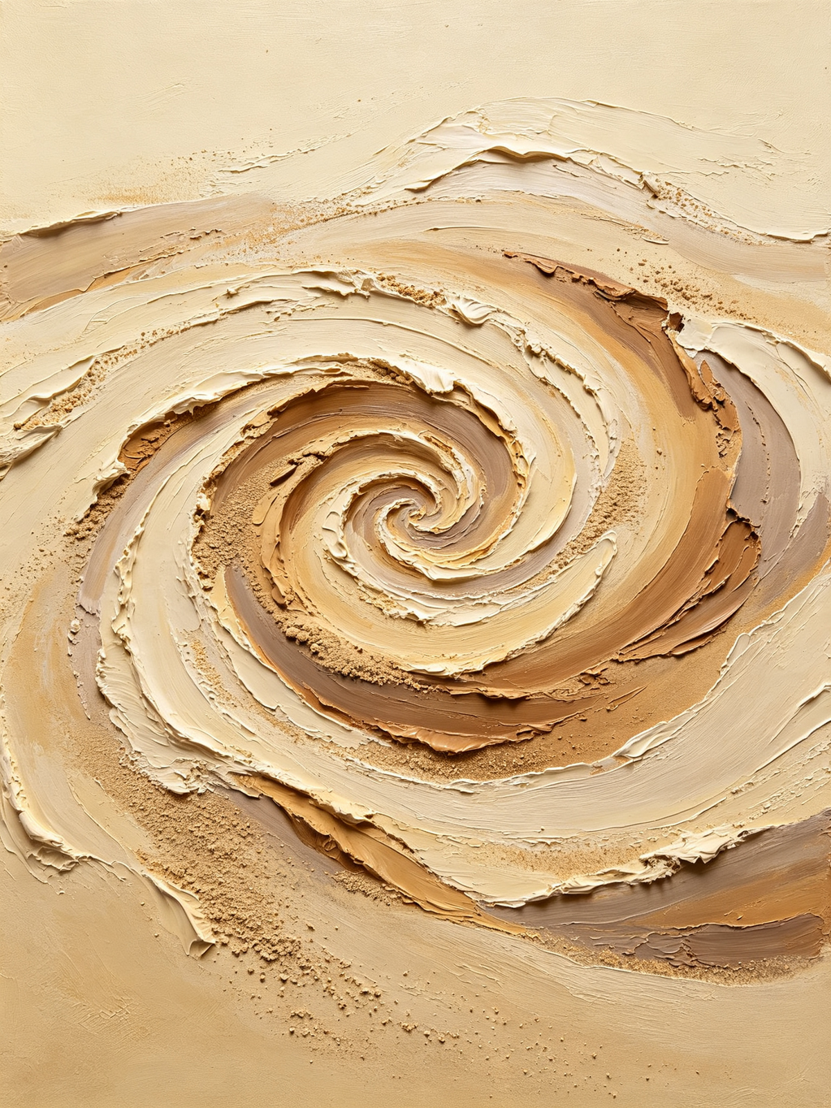Neutral Textured Wall Art | Sand Spiral