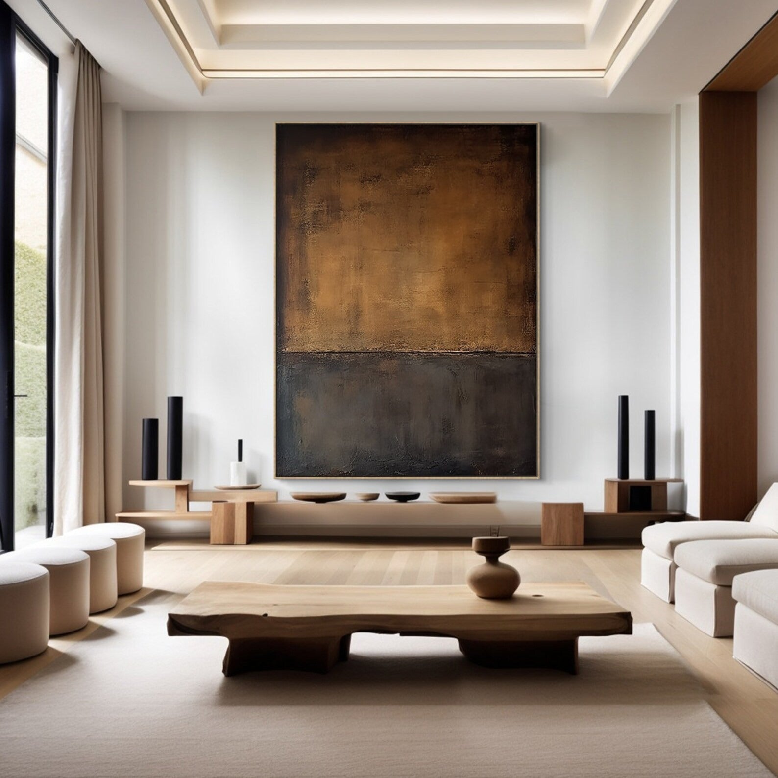 Gentle Rise - Large Abstract Textured Painting