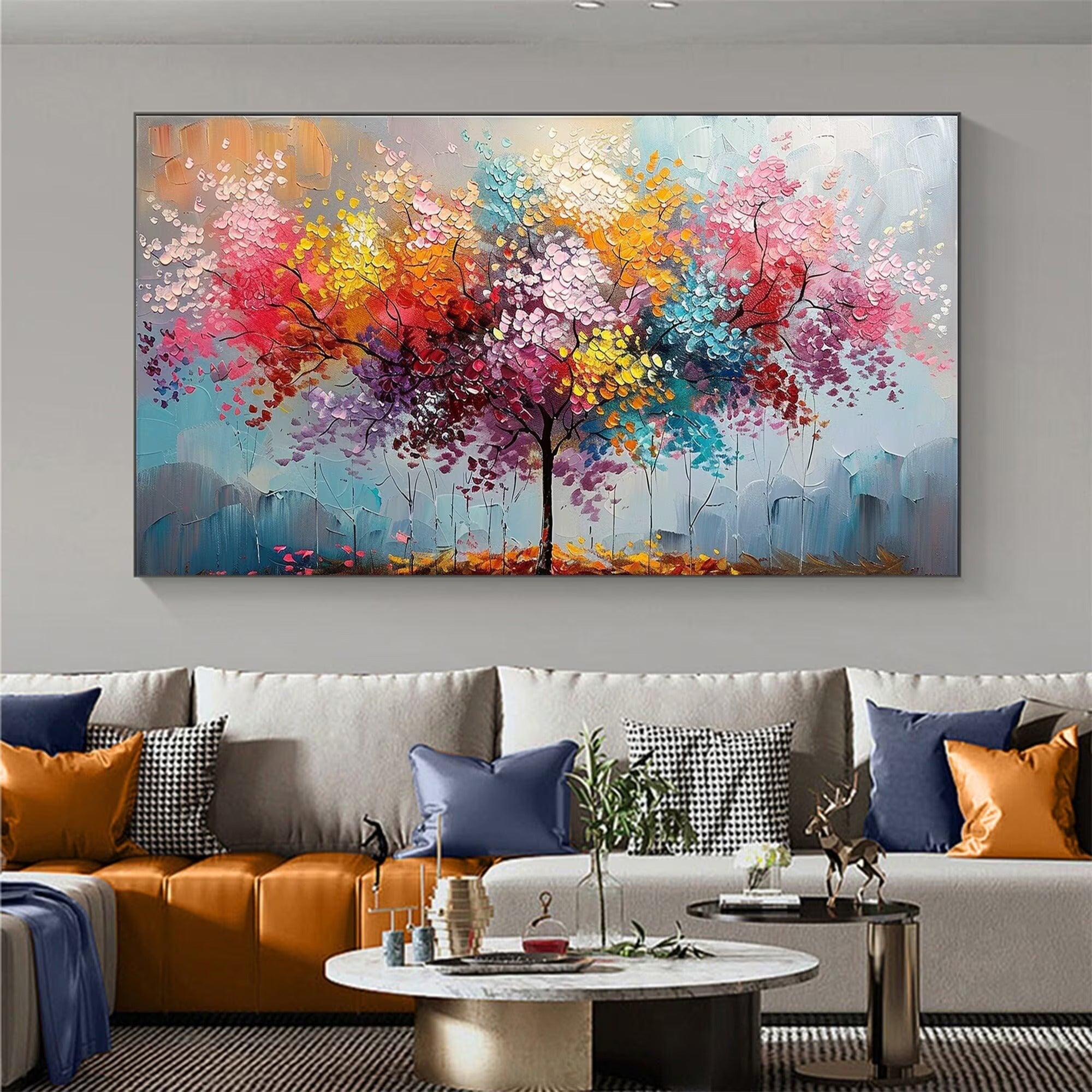 Color Fiesta - Large Textured Painting