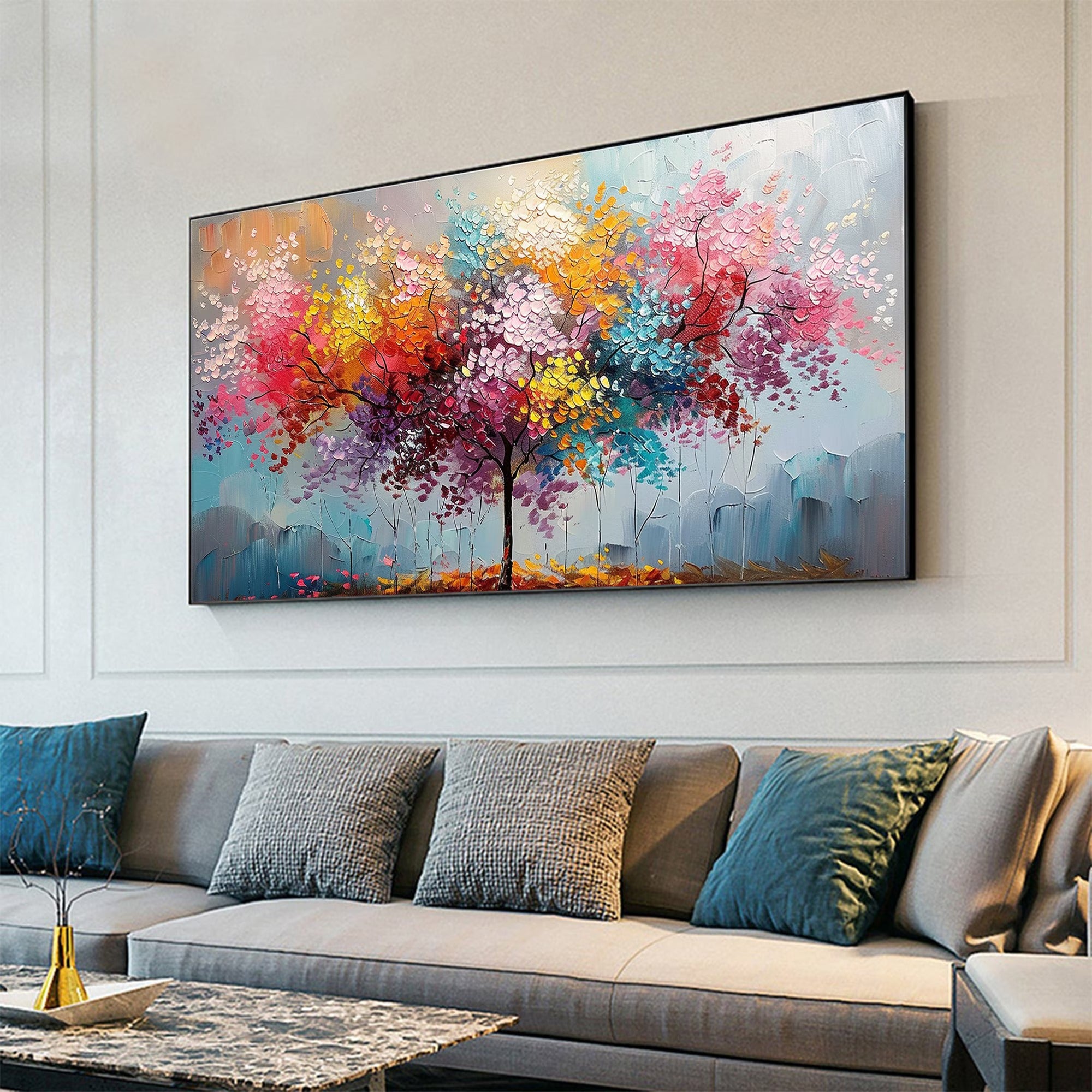 Color Fiesta - Large Textured Painting