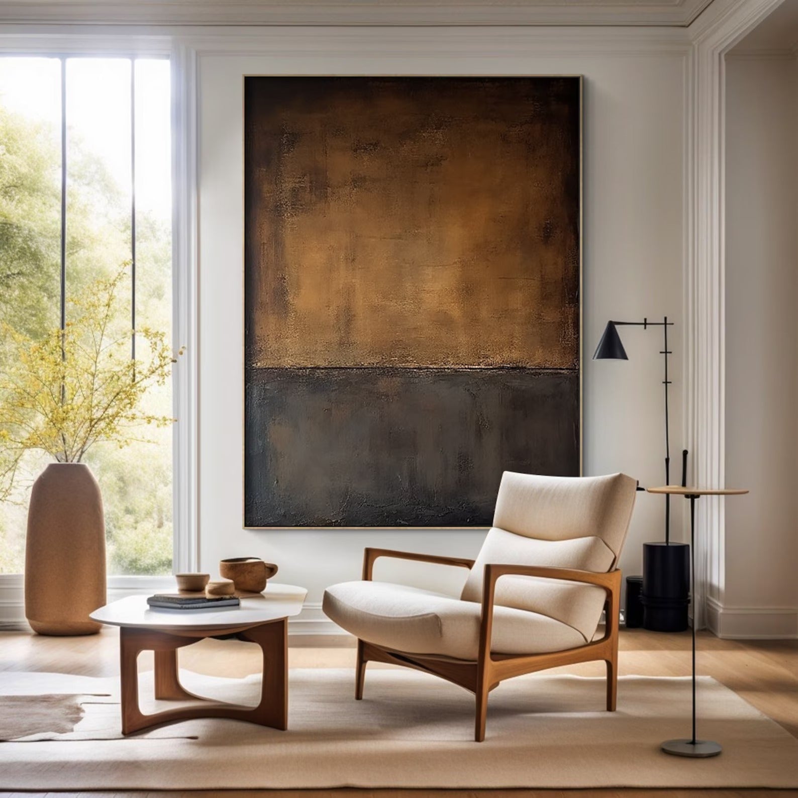 Gentle Rise - Large Abstract Textured Painting