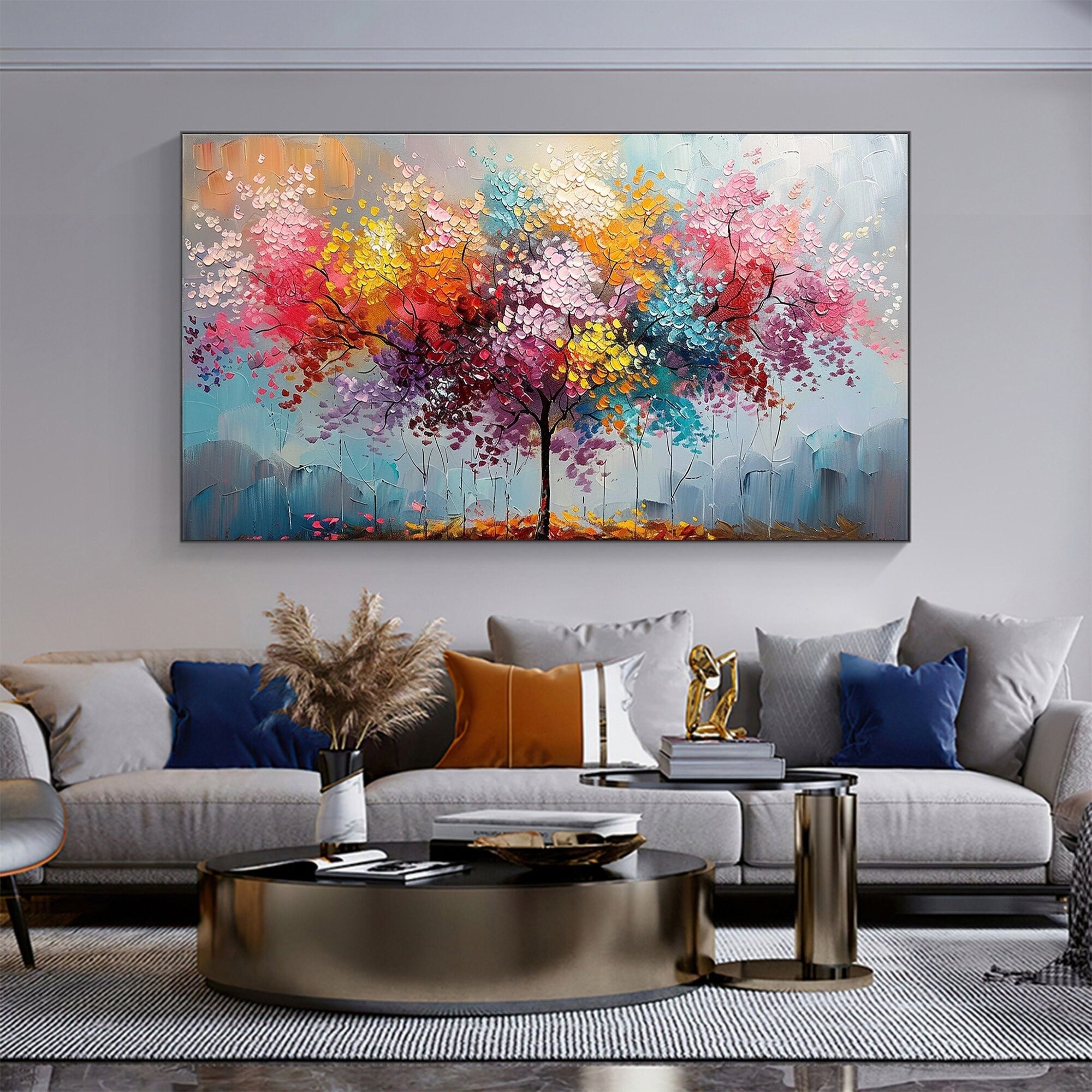 Color Fiesta - Large Textured Painting