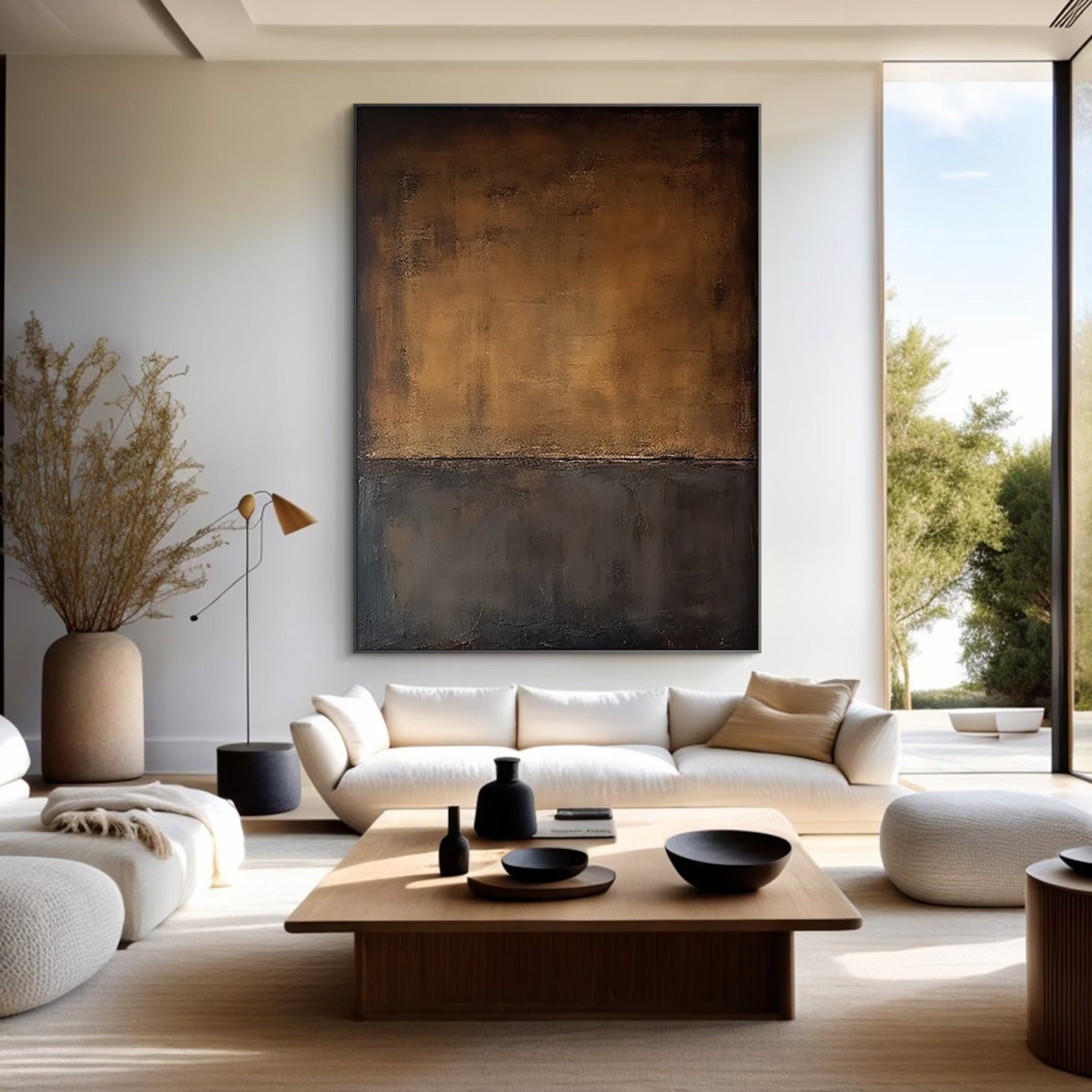 Gentle Rise - Large Abstract Textured Painting