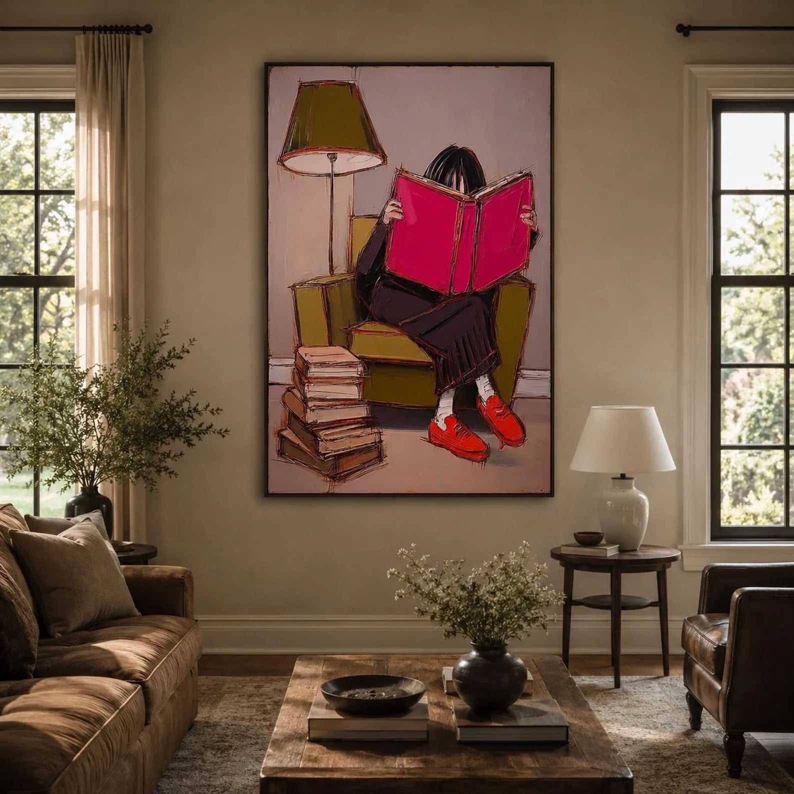 Book Lover Wall Art for Living Room