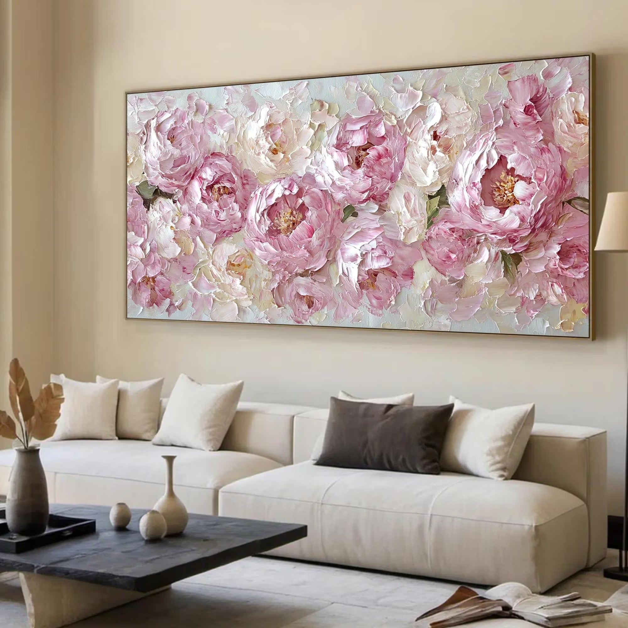 Botanical Oil Painting for Living Room