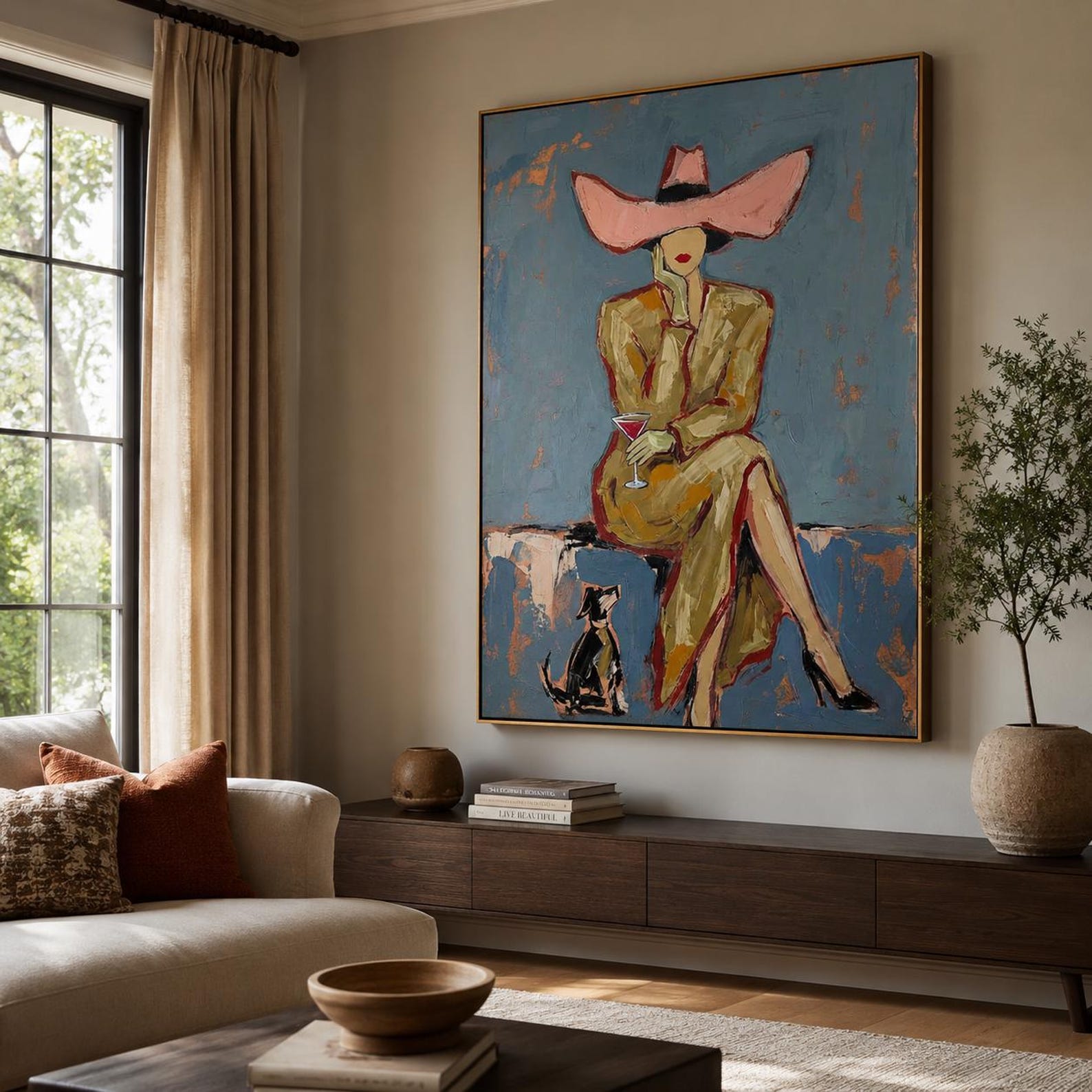 Cocktail lifestyle wall art on premium artist canvas