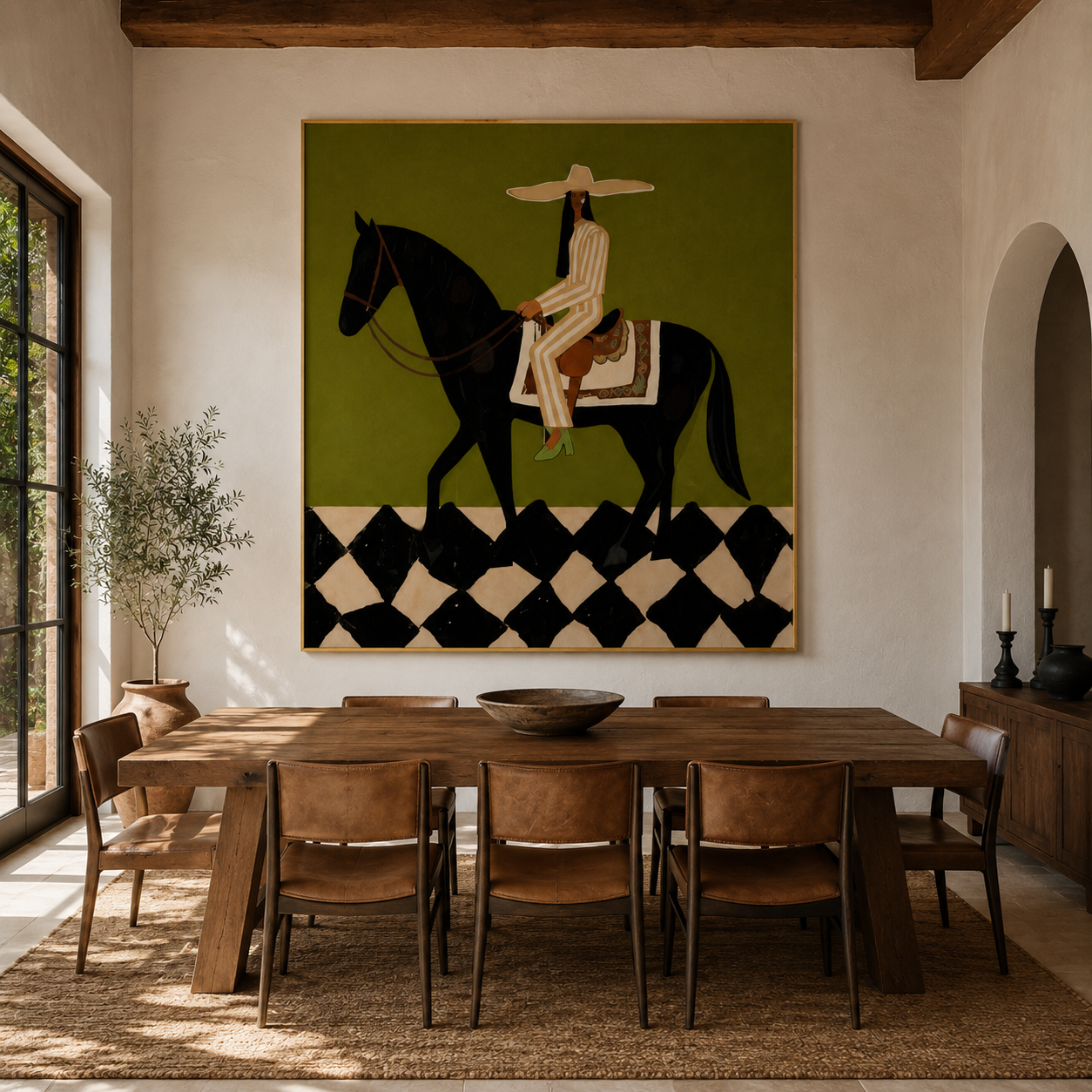 Contemporary western oil painting on premium canvas