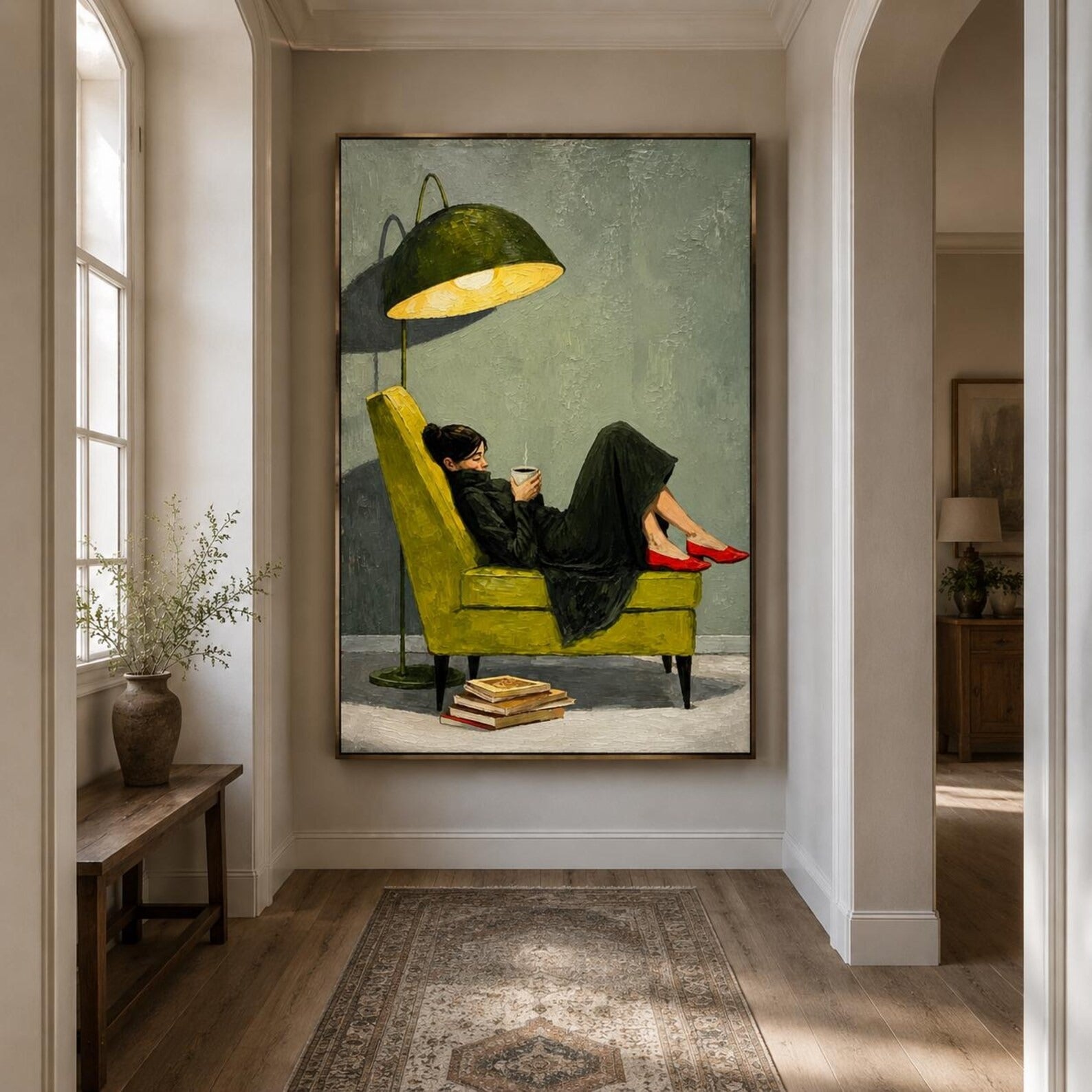 Cozy Reading Nook Coffee Wall Art