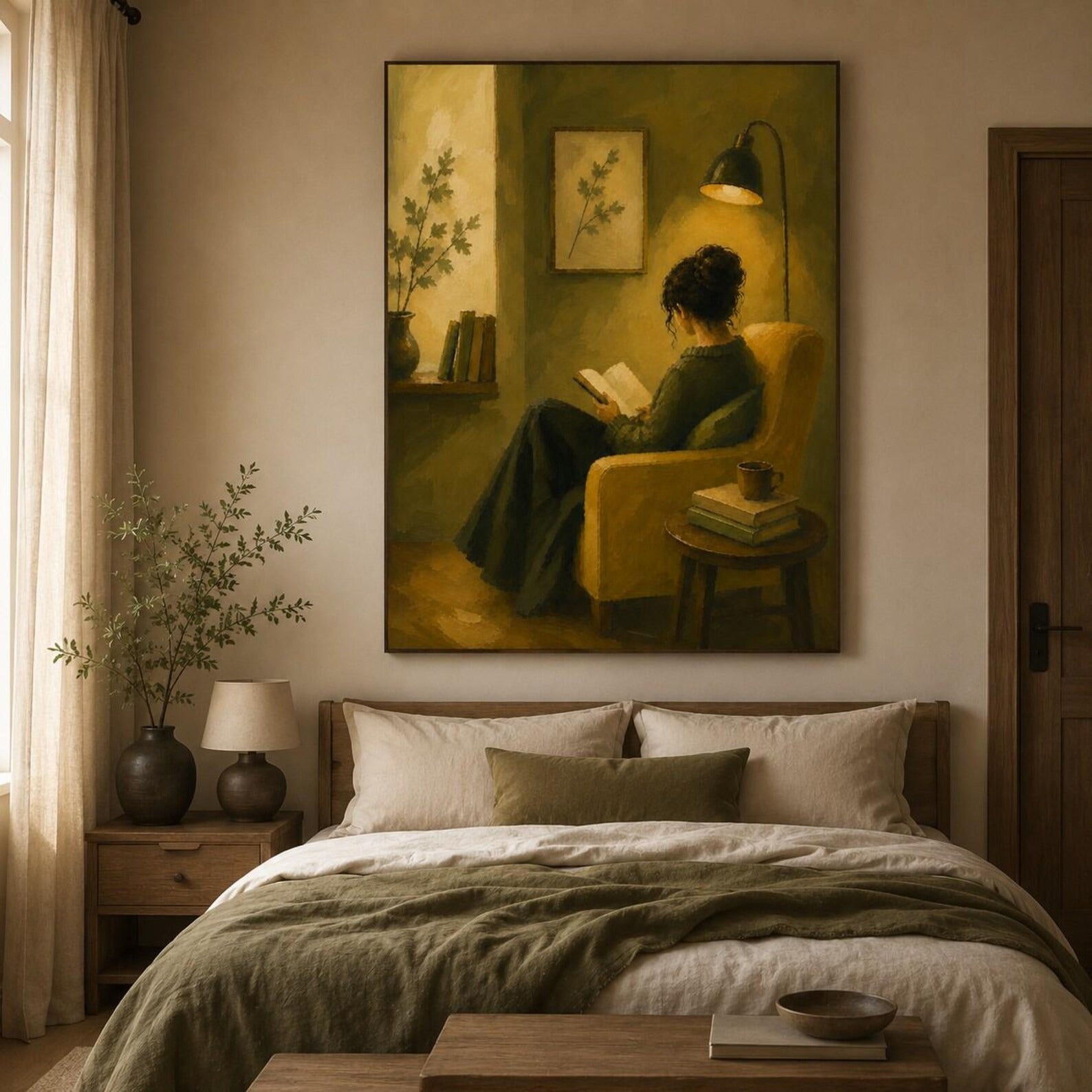 Cozy Reading Nook Wall Art for Book Lovers