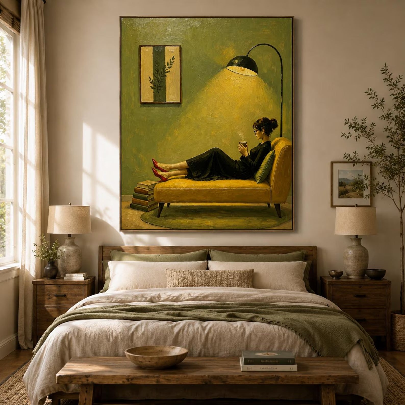 Literary Canvas Wall Art for Cozy Living Room