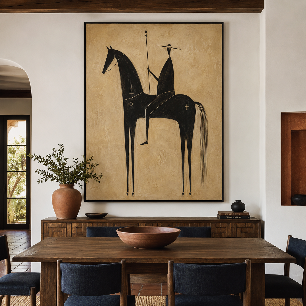 A Luxury Black Horse Artwork For Sophisticated Interiors