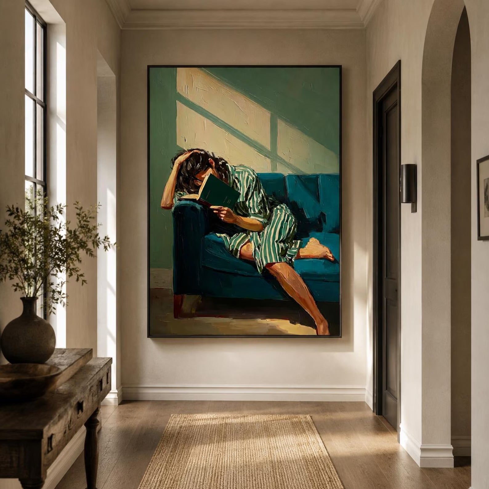 Modern Vintage Reading Canvas Art