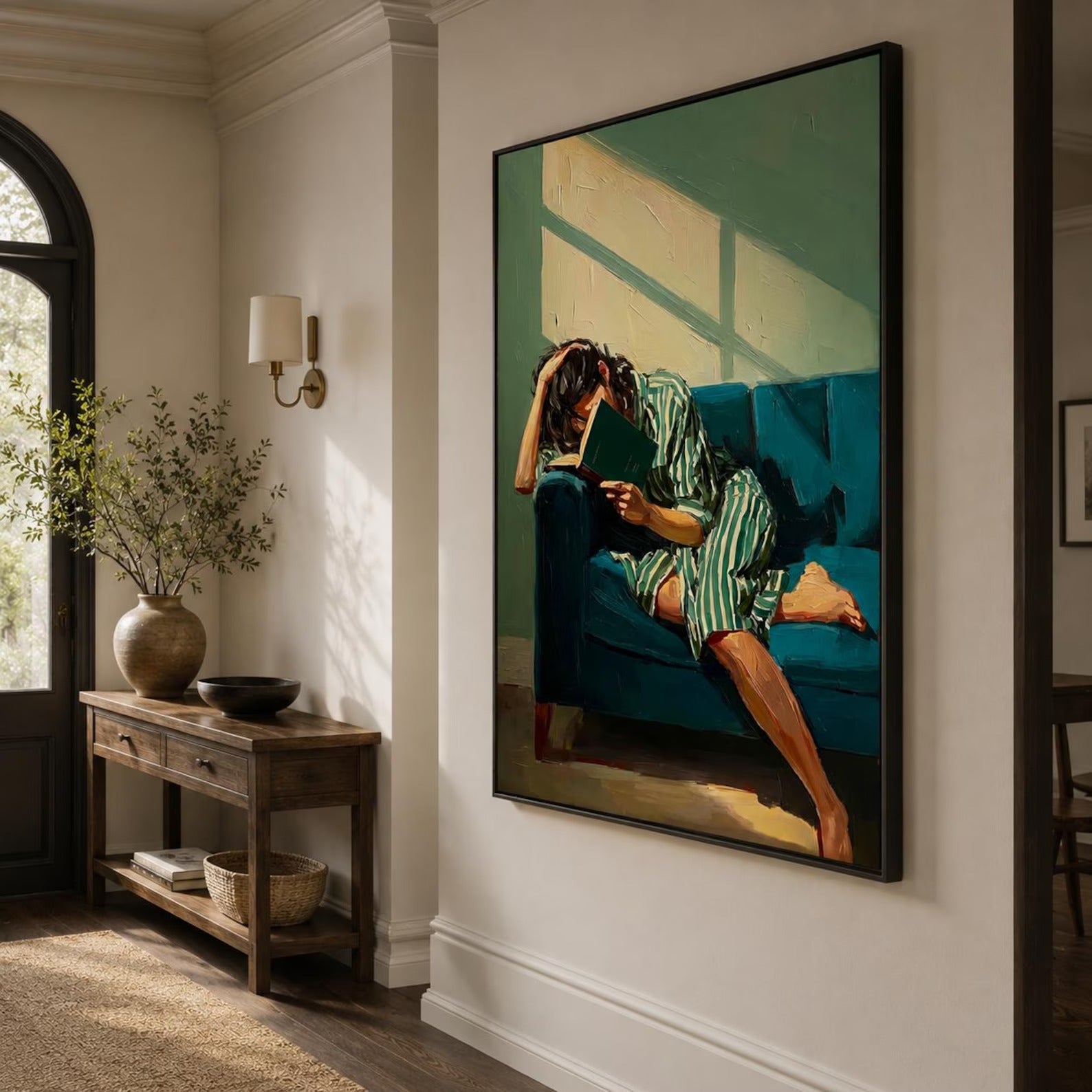 Reading Woman Wall Art for Living Room