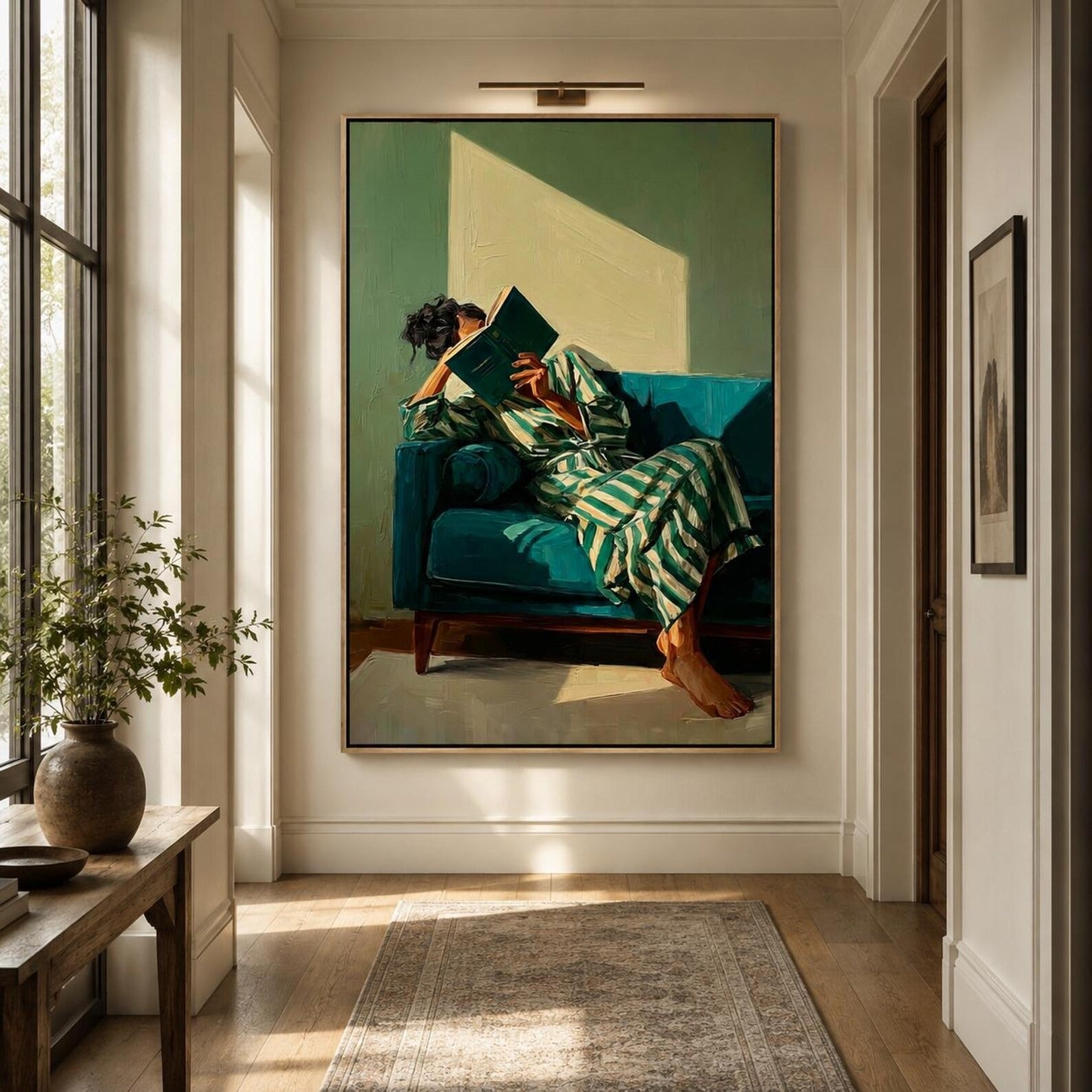 Vintage Reading Wall Art | Sunlit Escape