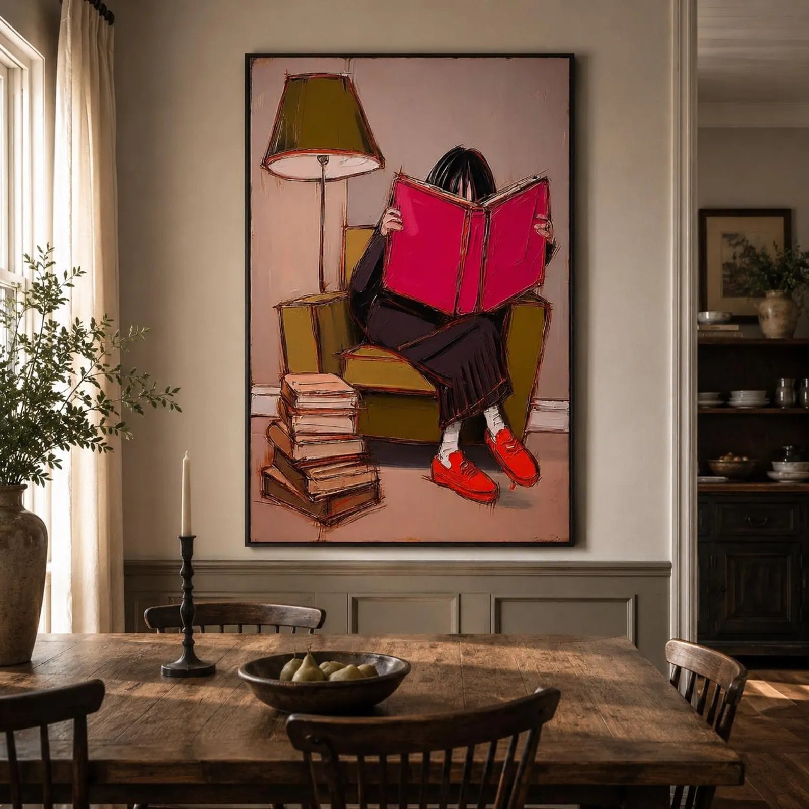 Vintage Reading Woman Wall Art | Between the Pages