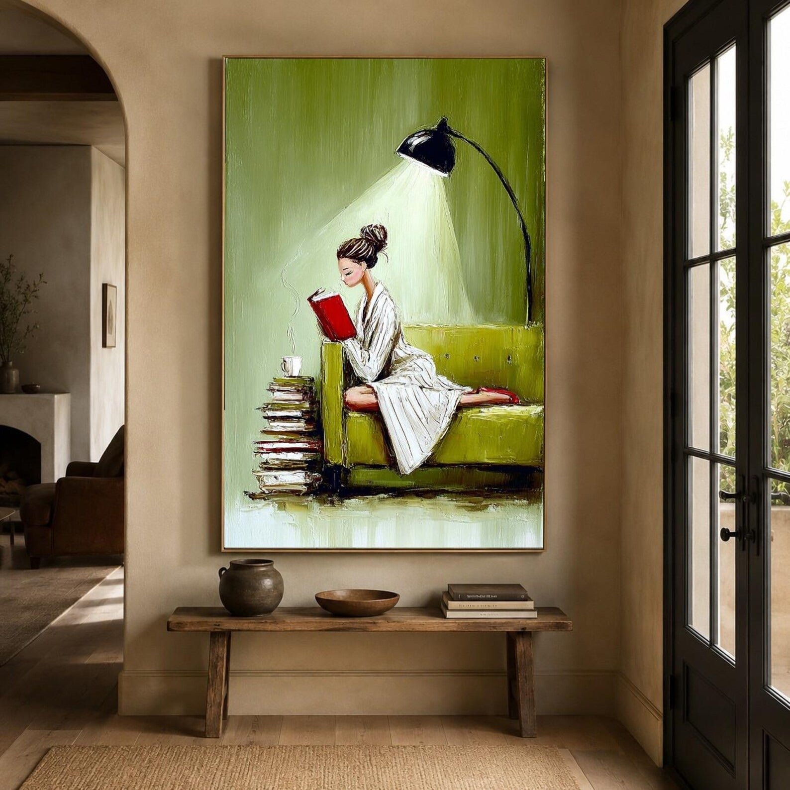 Vintage Reading Woman Wall Art | Lost in a Good Book