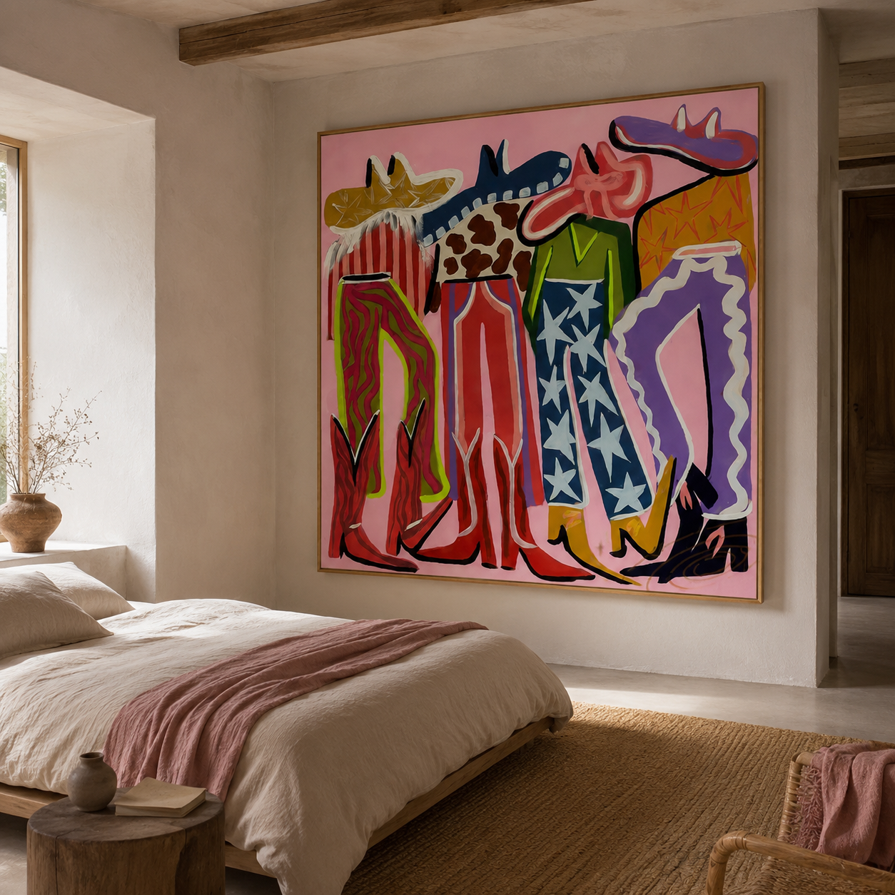 Western fashion wall art on premium artist canvas