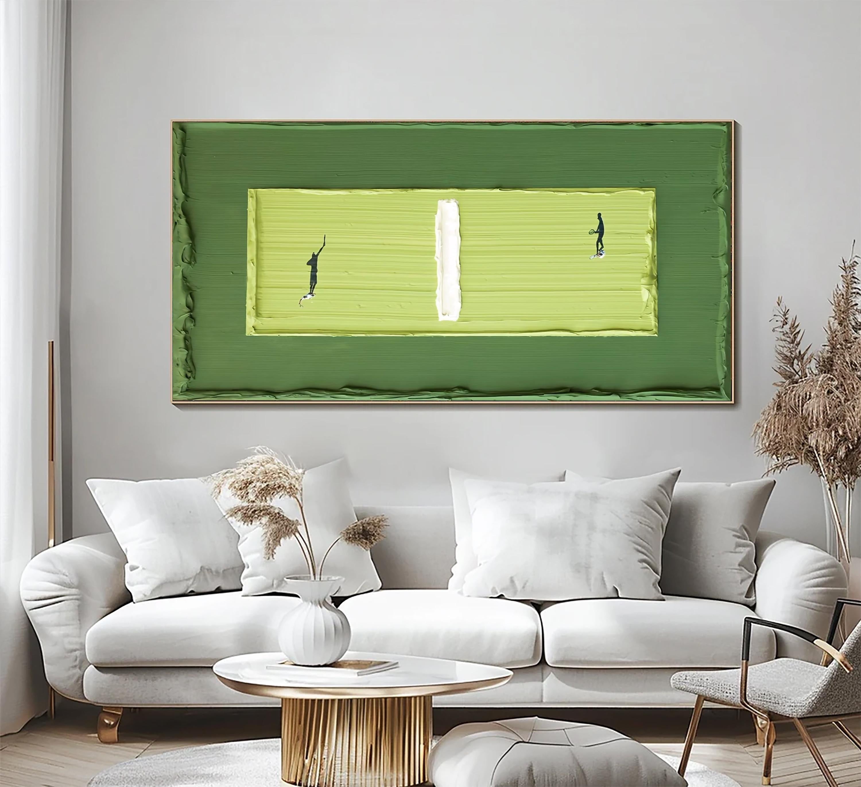 Swing - Large Abstract Textured Painting