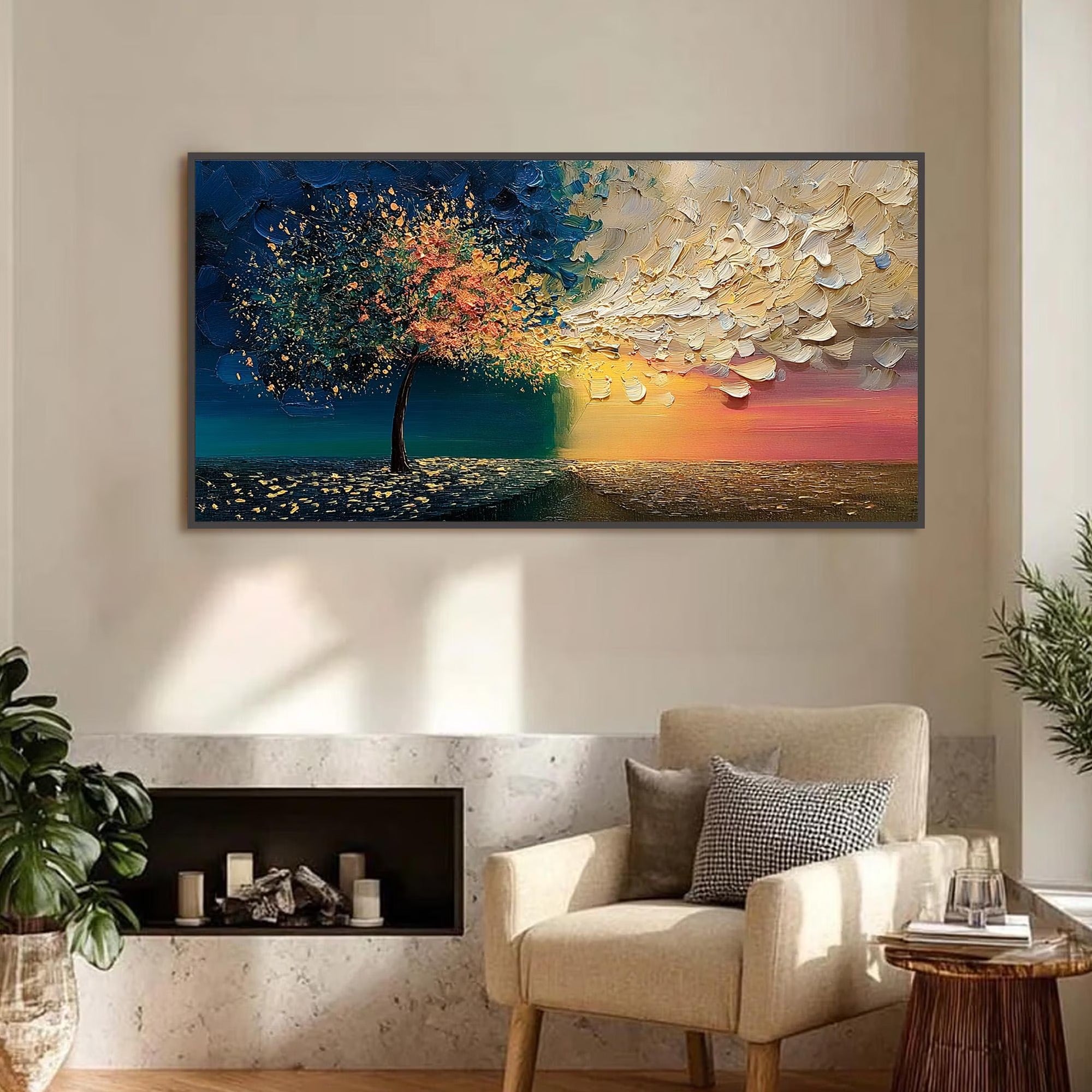 A Sapling's Hope - Large Textured Painting