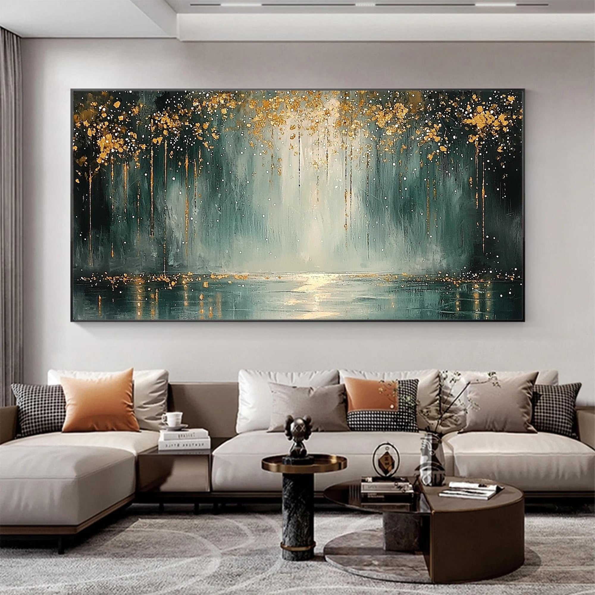 Depth - Large Textured Painting