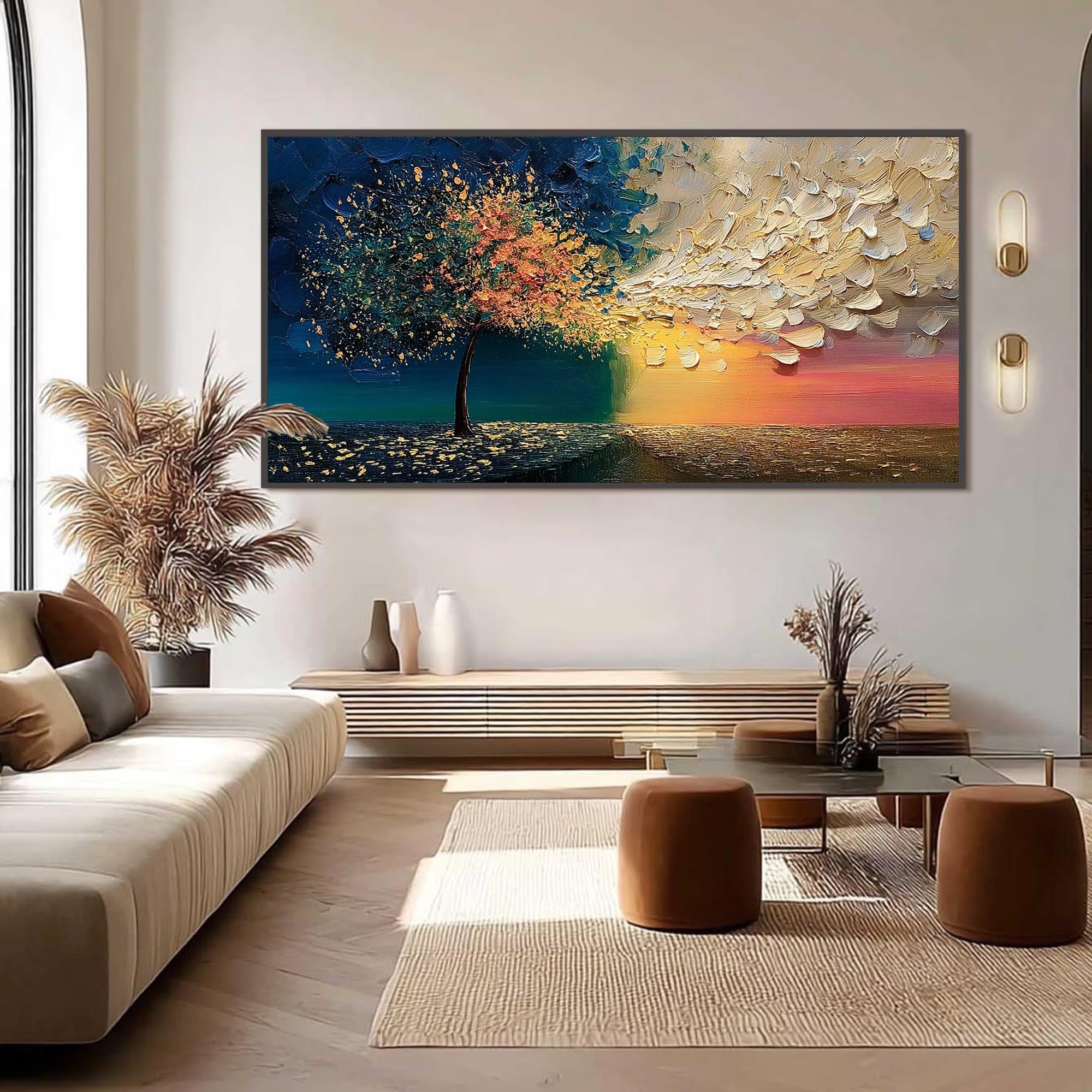 A Sapling's Hope - Large Textured Painting