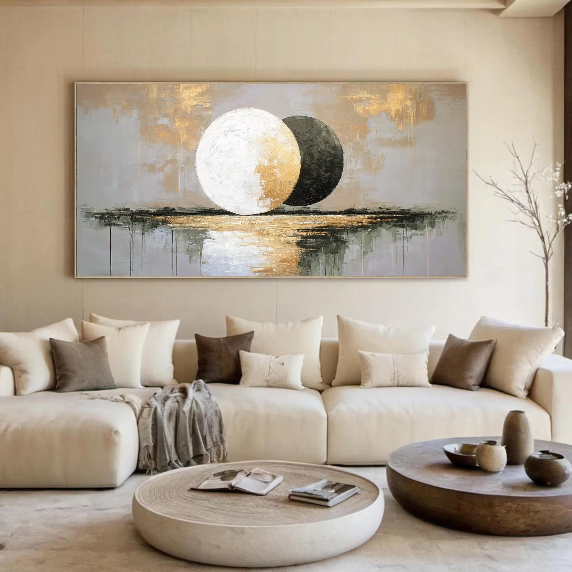 Moon Rise - Large Textured Painting